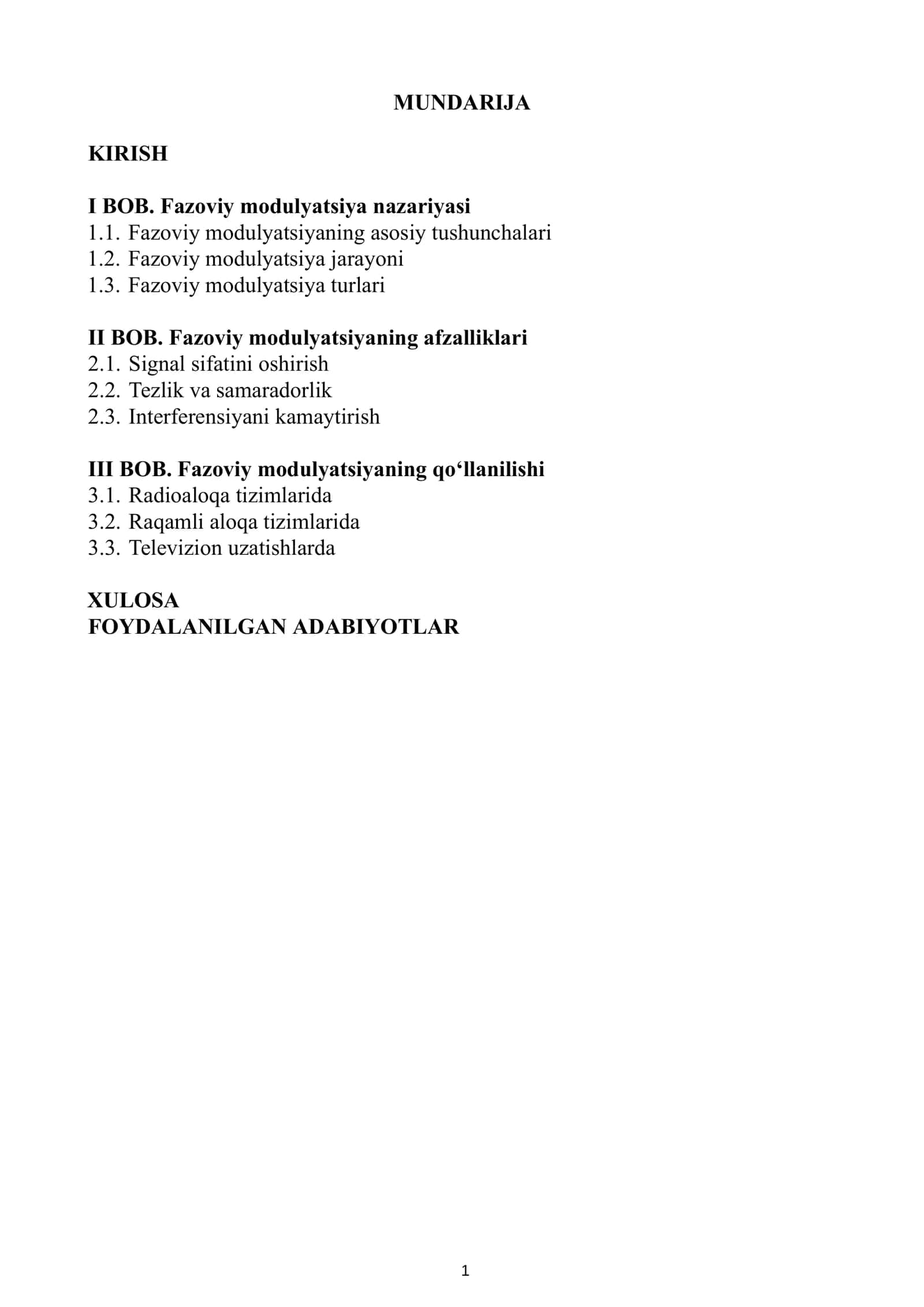 Radioelektronika asoslari fanidan kurs ishi 2