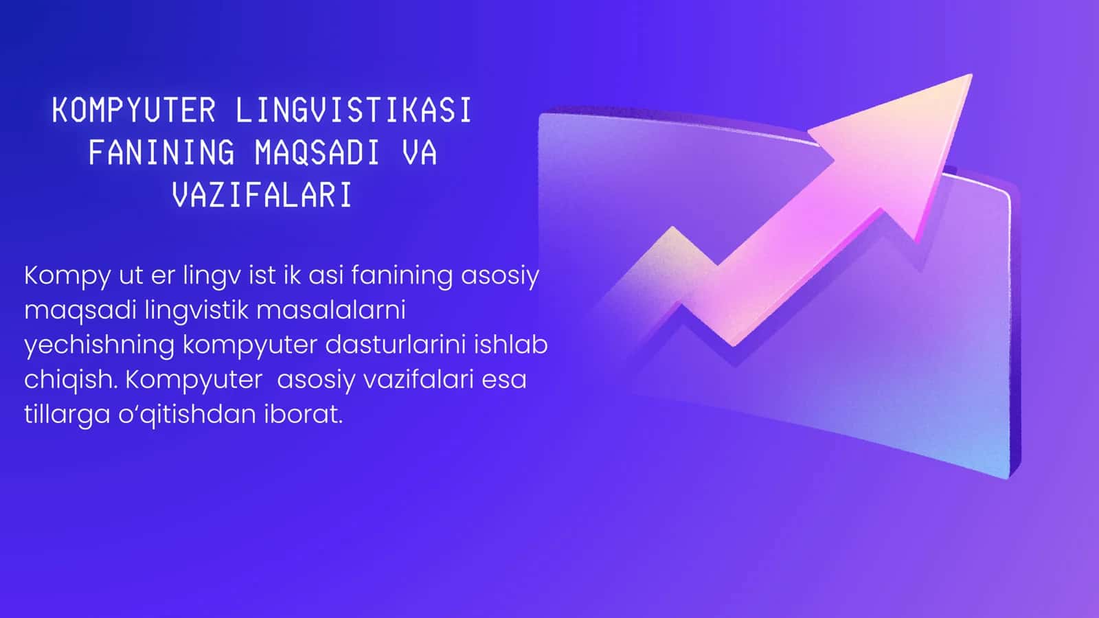 Kompyuter lingvistikasi faniga kirish 2