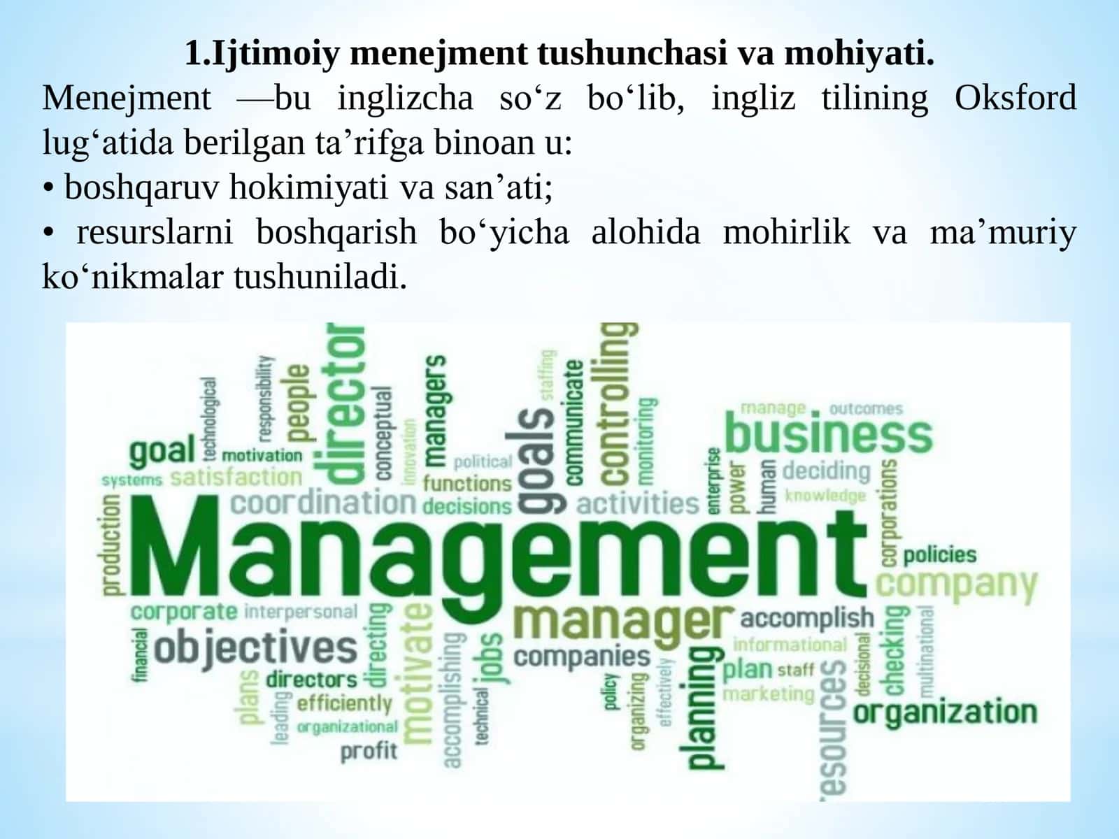 Ijtimoiy menejmentning nazariy asoslari 2