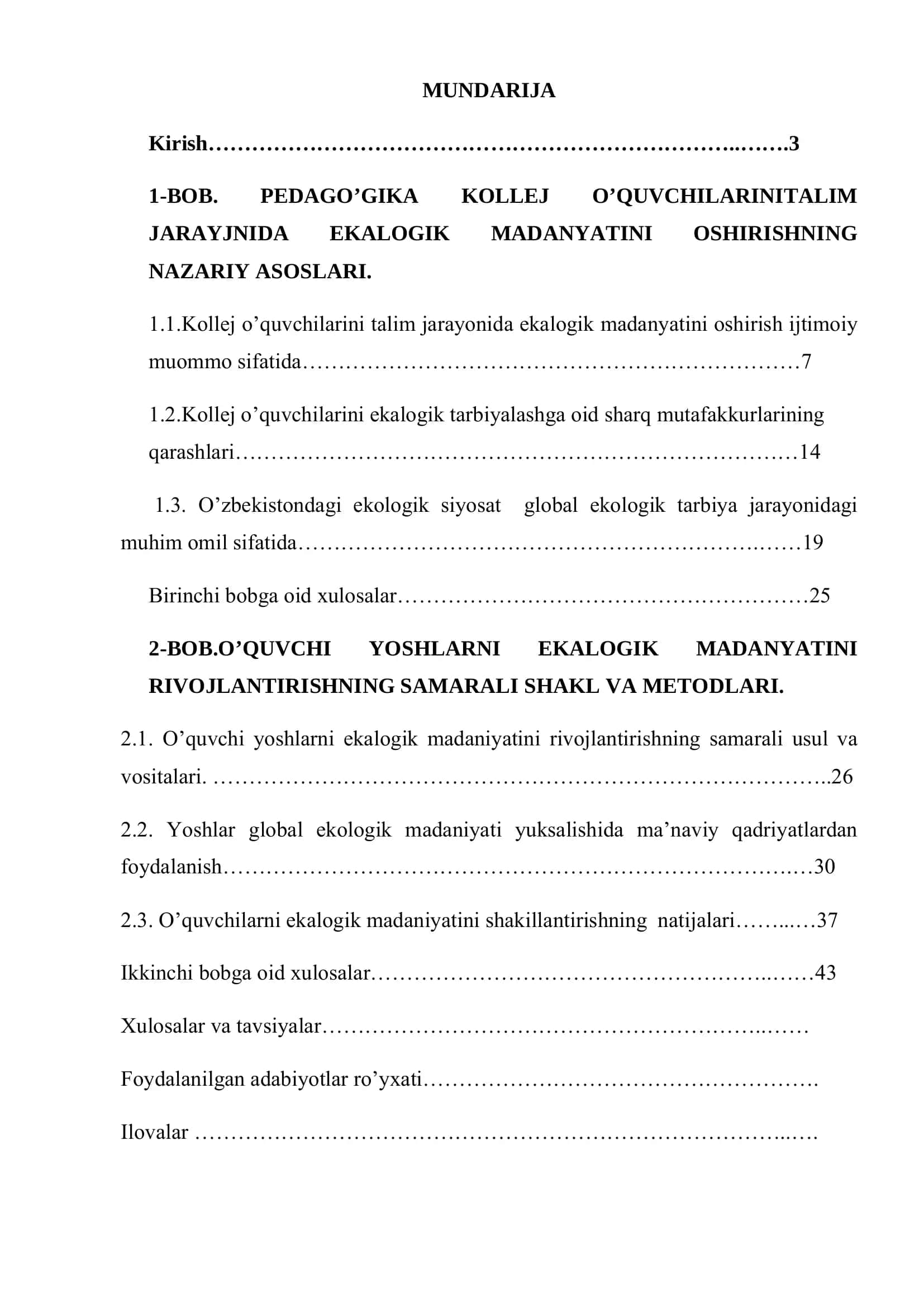 O’quvchilarini talim jarayjinda ekologik madanyatini oshirishning nazariy asoslari 2