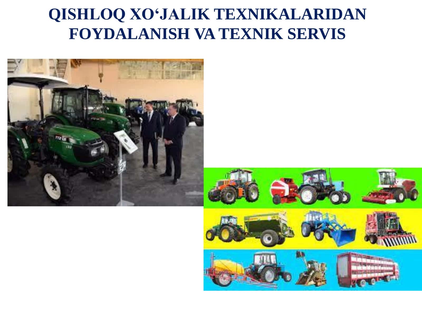 MEXANIZATSIYALASHTIRILGAN ISHLAR TEXNOLOGIYASI VA ISHLAB CHIQARISH QOIDALARI 2