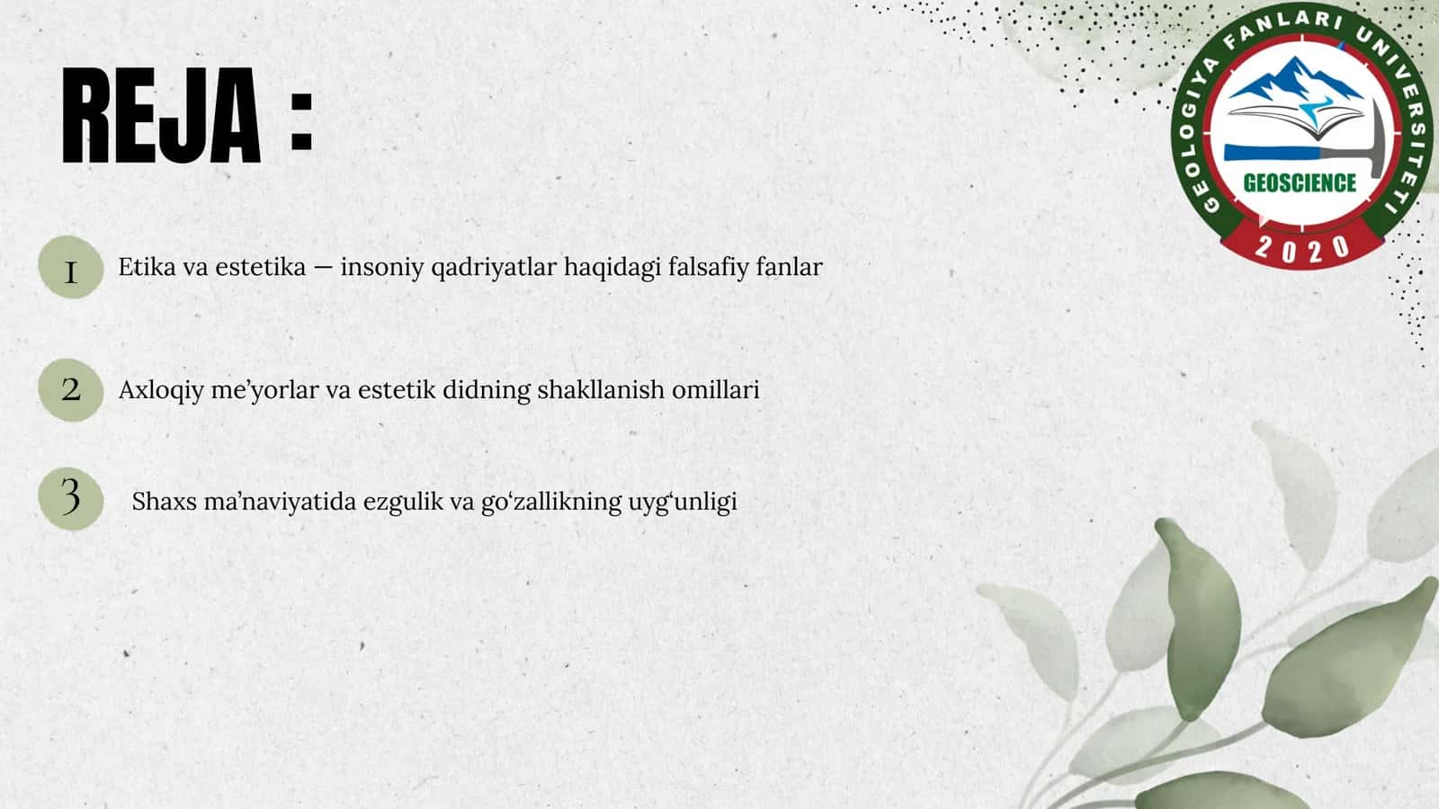 Axloq falsafasi-Etika. Nafosat falsafasi-Estetika 2
