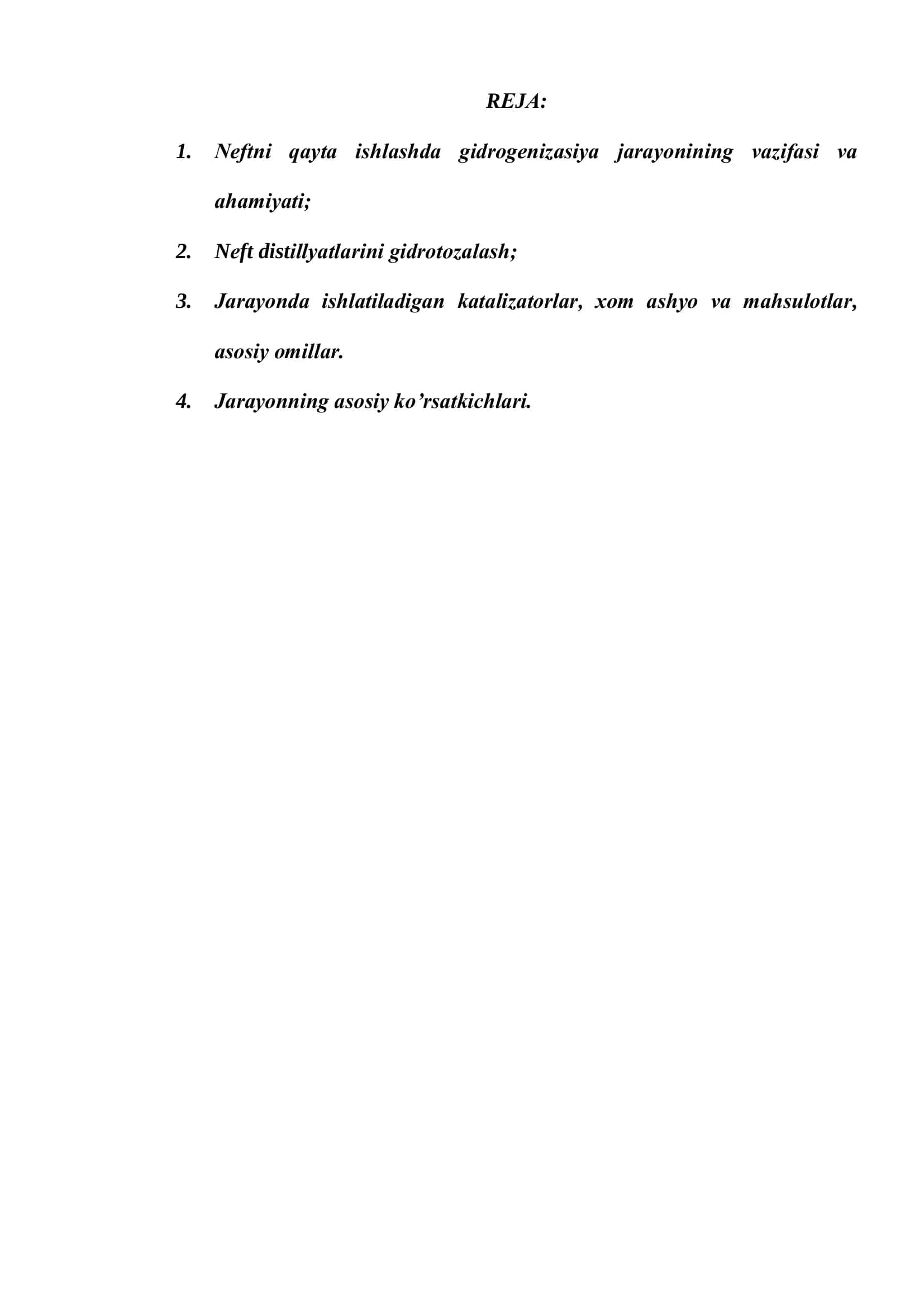 GIDROGENIZATSIYASIYA JARAYONLARI 2
