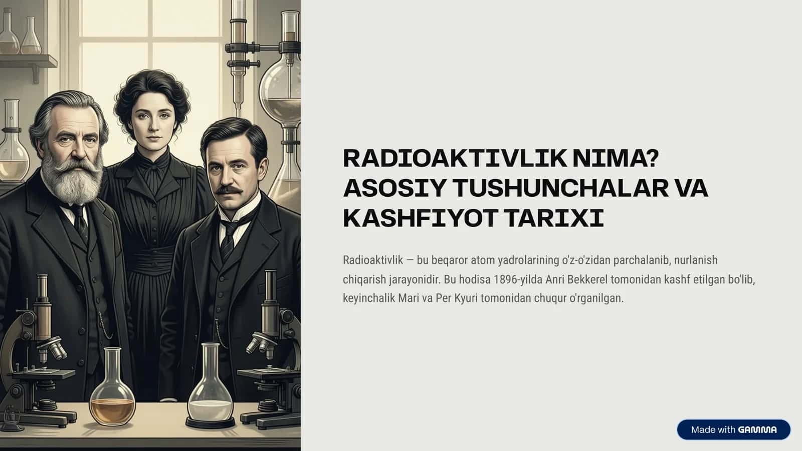 RADIOAKTIVLIK TUSHUNCHASI VA UNING TIBBIYOTDA QO'LLANILISHI 2