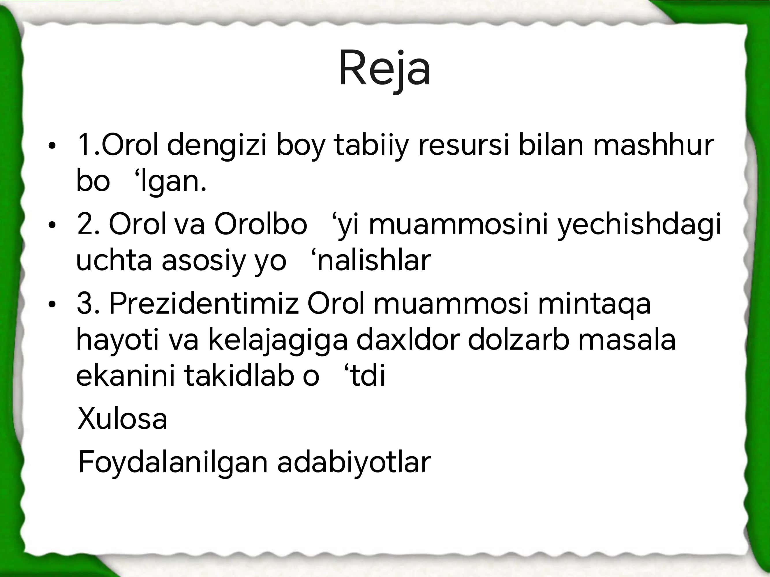 Orol dengizi boy tabiiy resursi 2