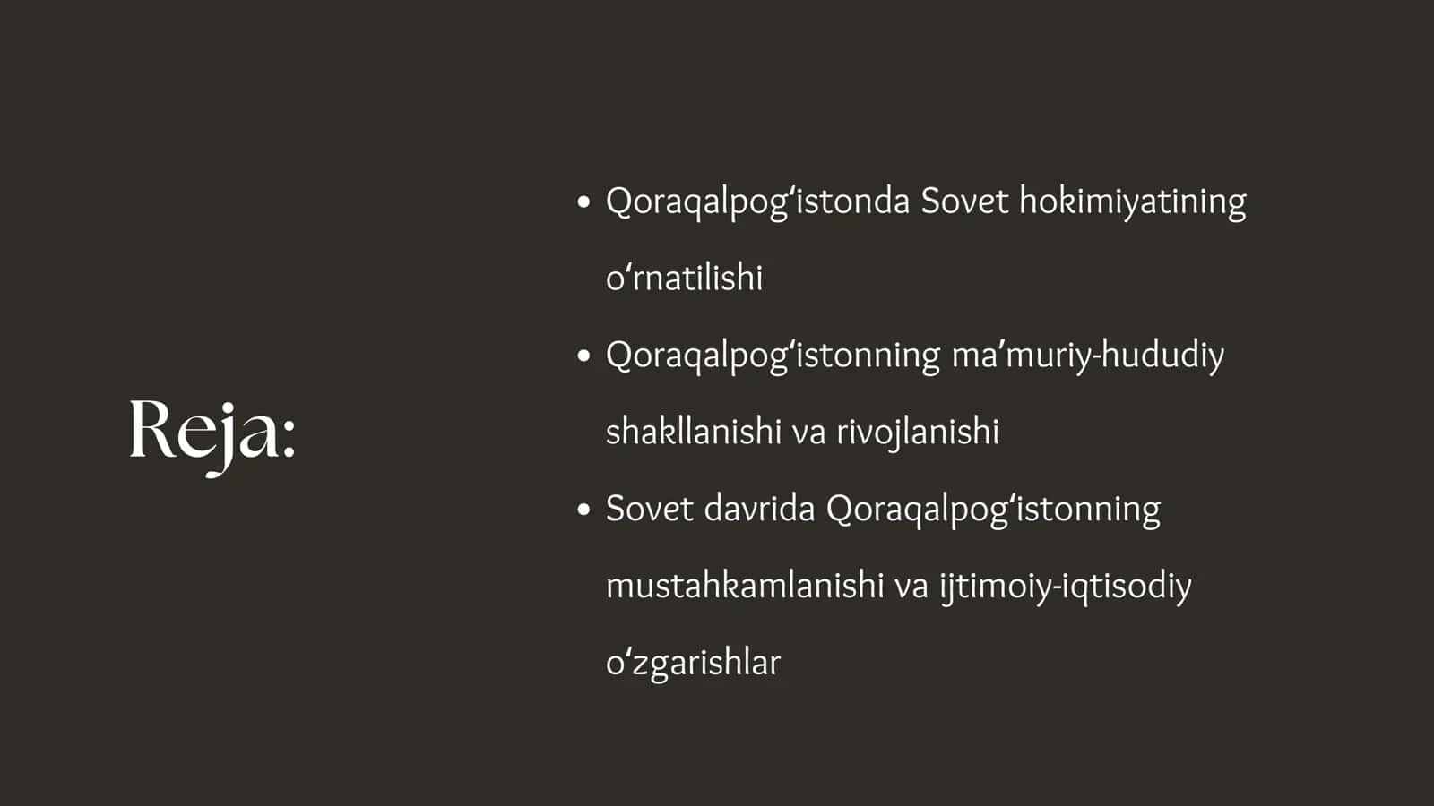 1917-1991-yillarda Qoraqalpogʻiston (Sovet hokimiyatining oʻrnatilishi va va mustahkamlanishi) 2