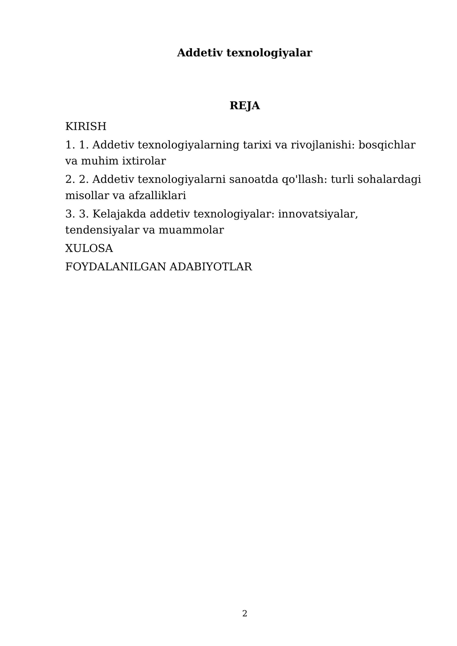 Addetiv texnologiyalar 2