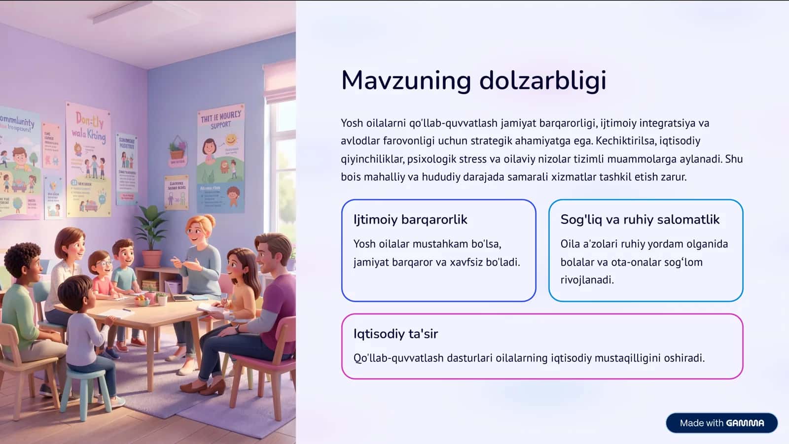 Yosh oilalarni ijtimoiy va psixologik muassasalari 2