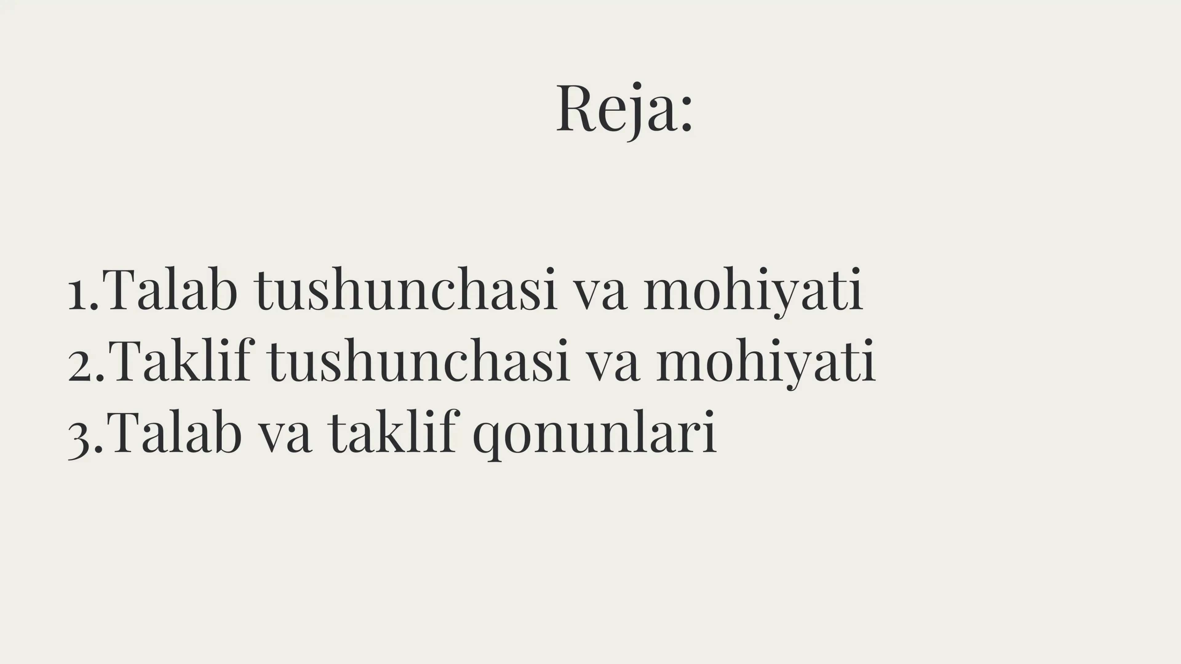 Talab va taklif 2