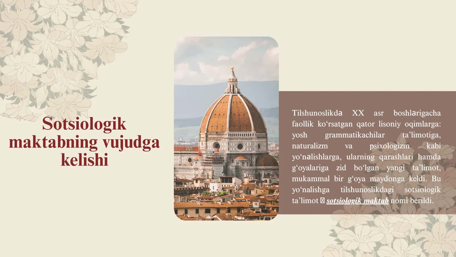 Tilshunoslikdagi sotsiologik ta’limot va Ferdinand de Sossyur nazariyasi 2