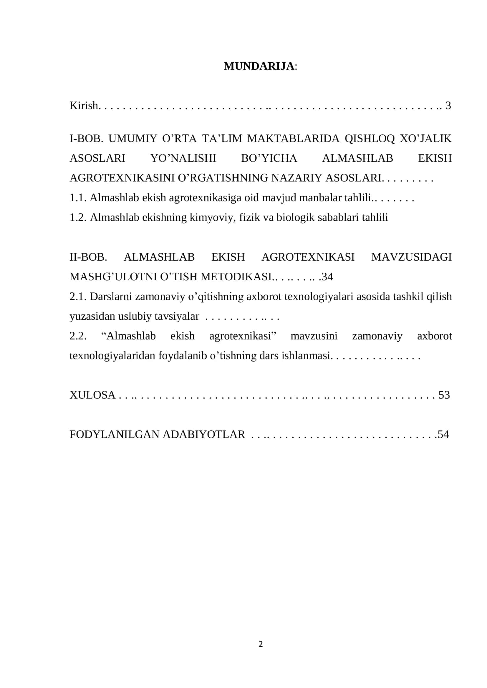 Almashlab ekish agrotexnikasi 2