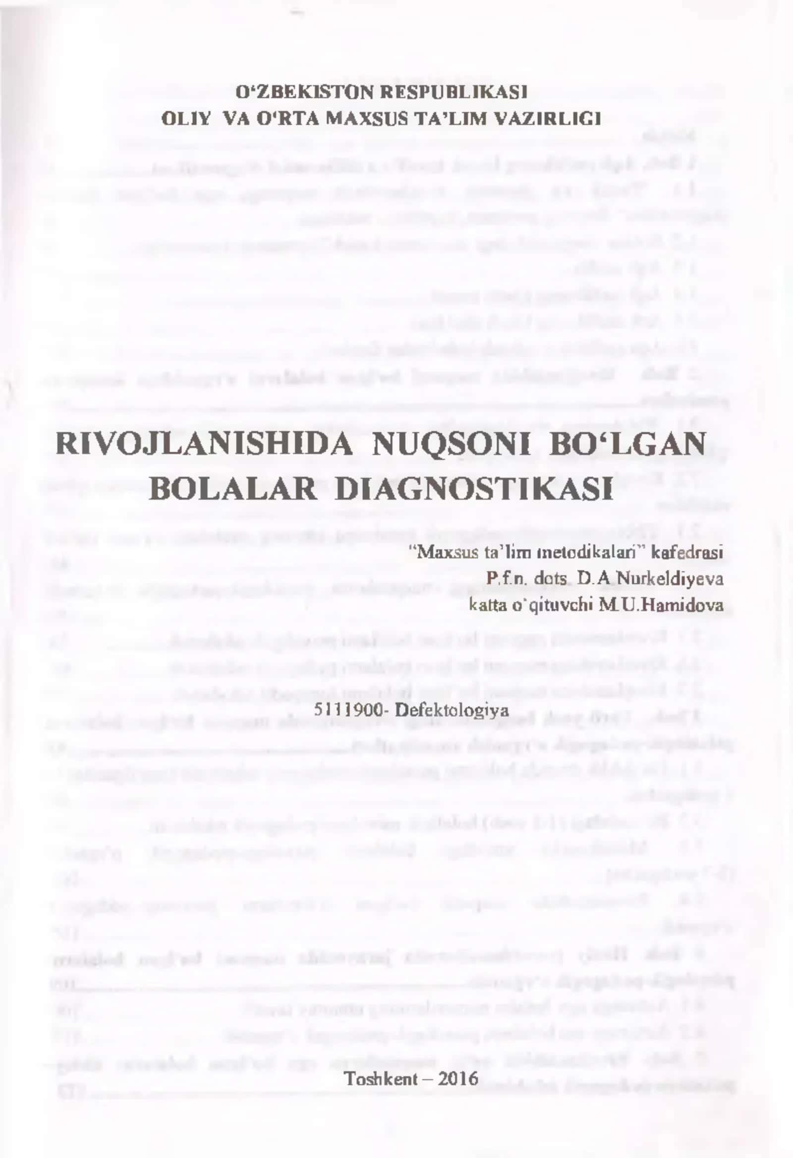 Bolalar Diagnostikasi 2