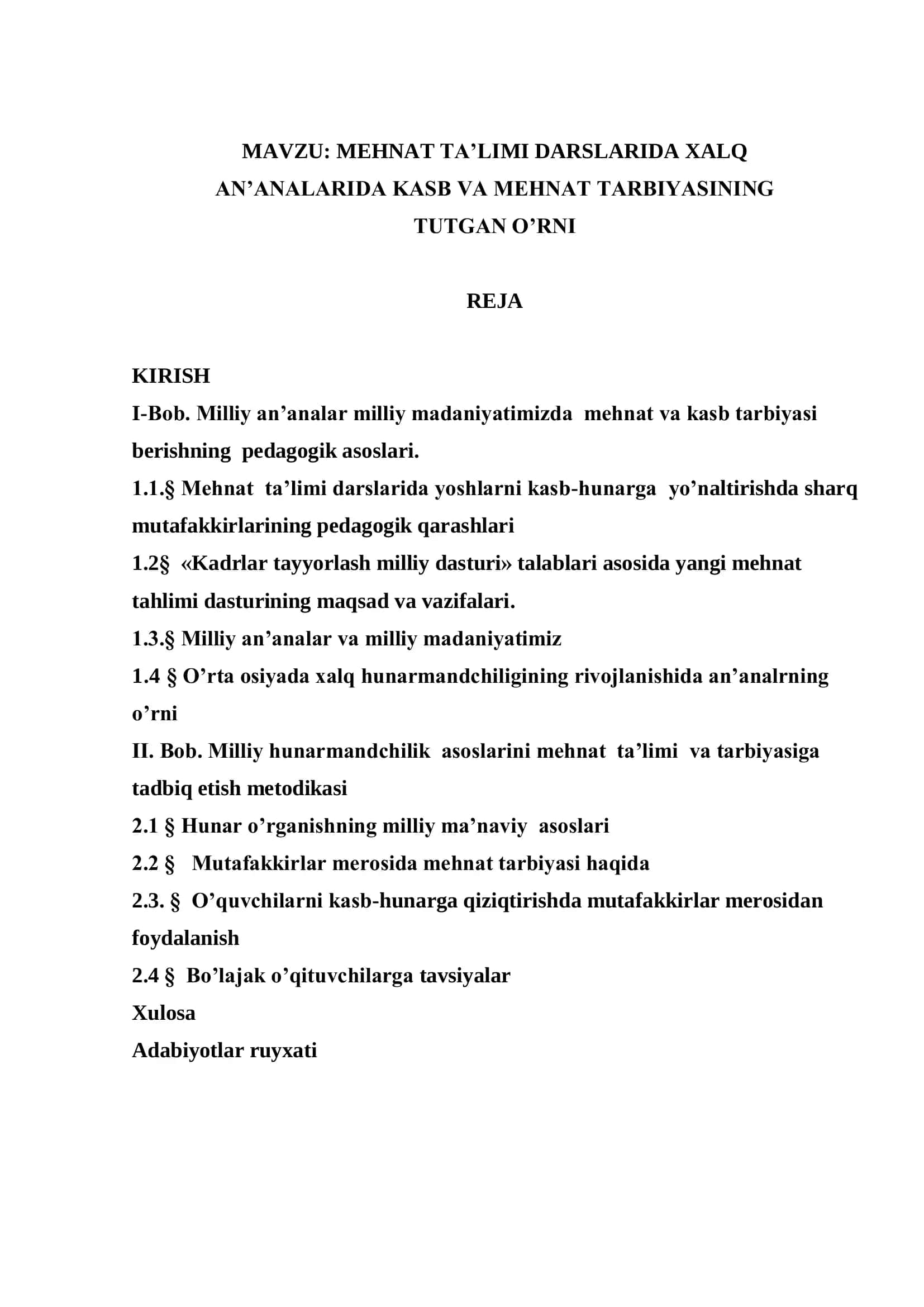 MEHNAT TA’LIMI DARSLARIDA XALQ AN’ANALARIDA KASB VA MEHNAT TARBIYASINING TUTGAN O’RNI 2