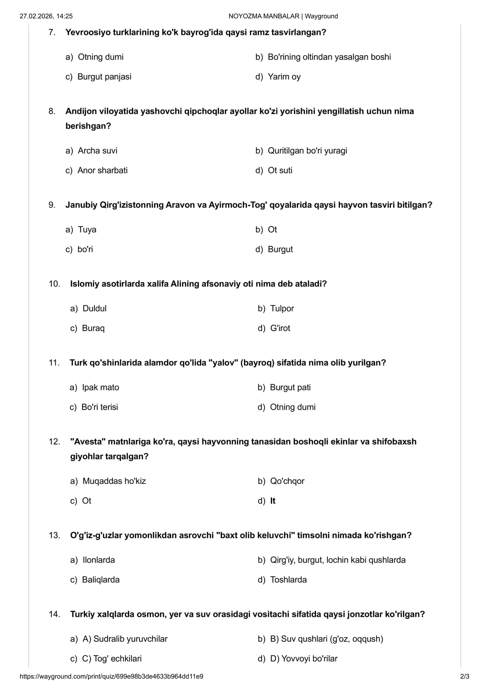 NOYOZMA MANBALAR 2