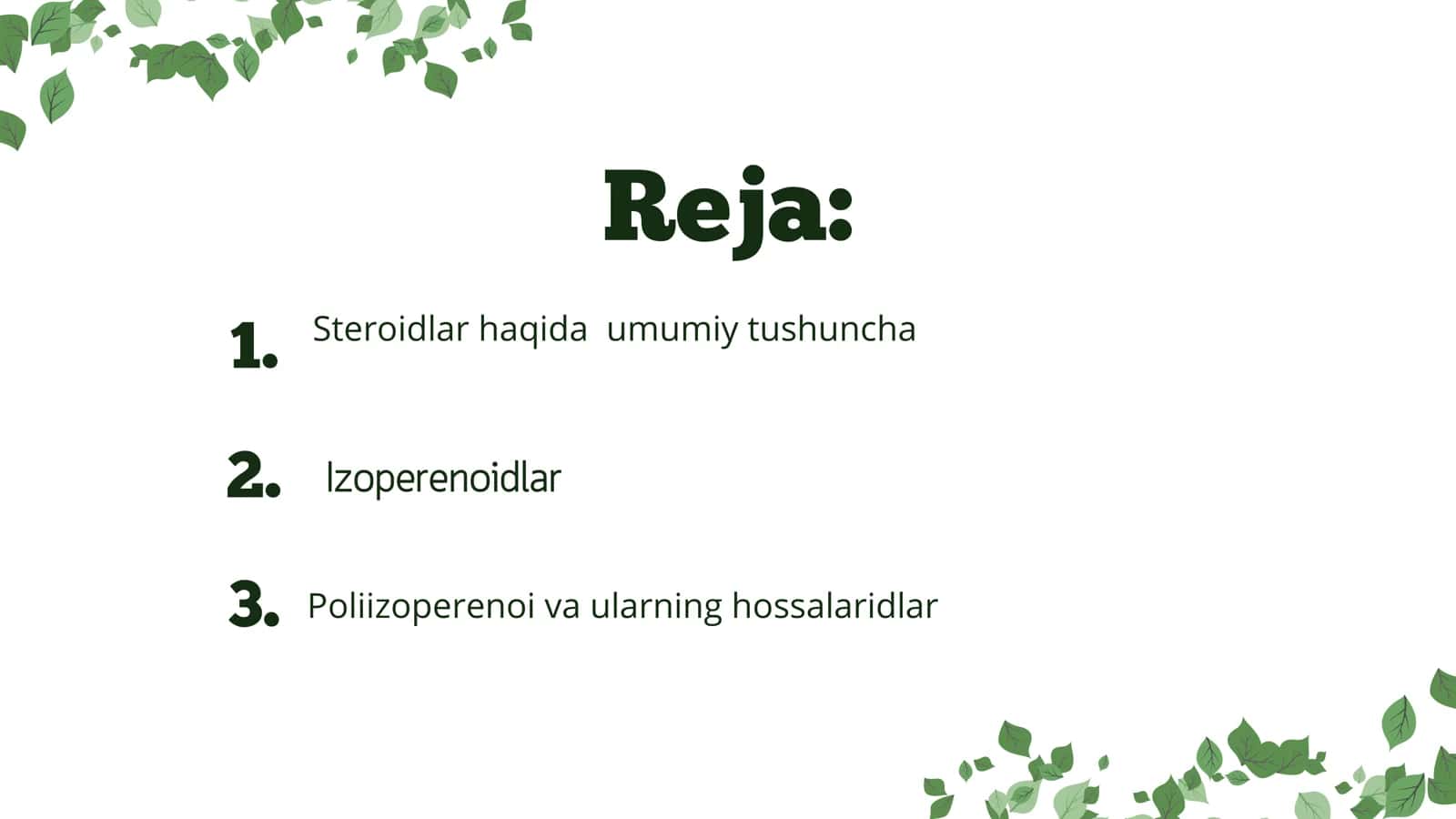 Steroidlar haqida umumiy tushuncha 2