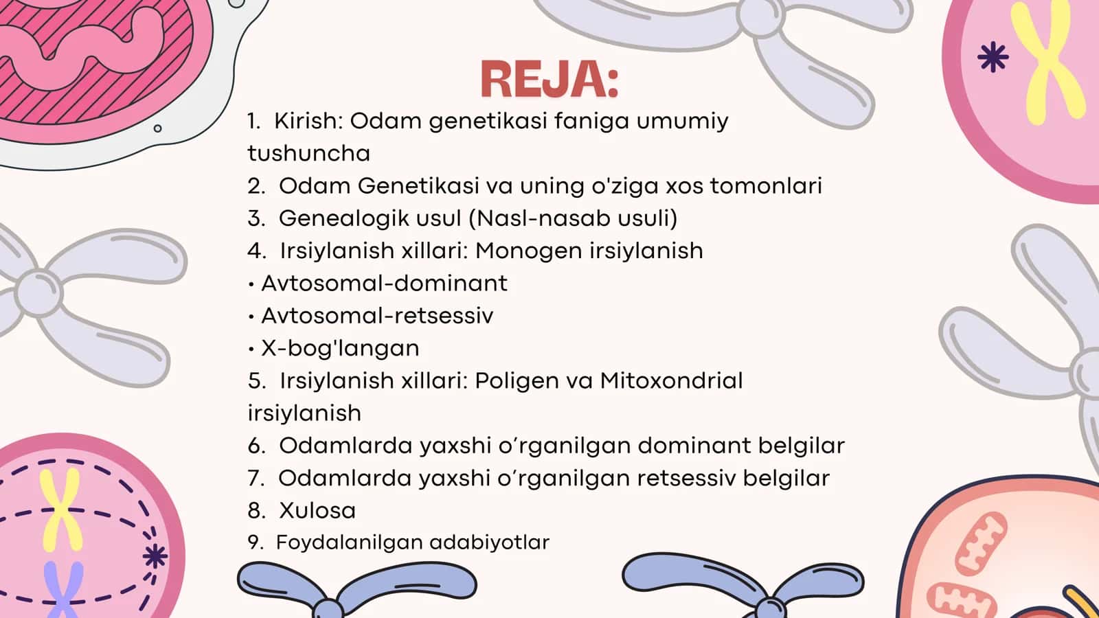 Odam Genetikasi va uning o'ziga xos tomonlari 2