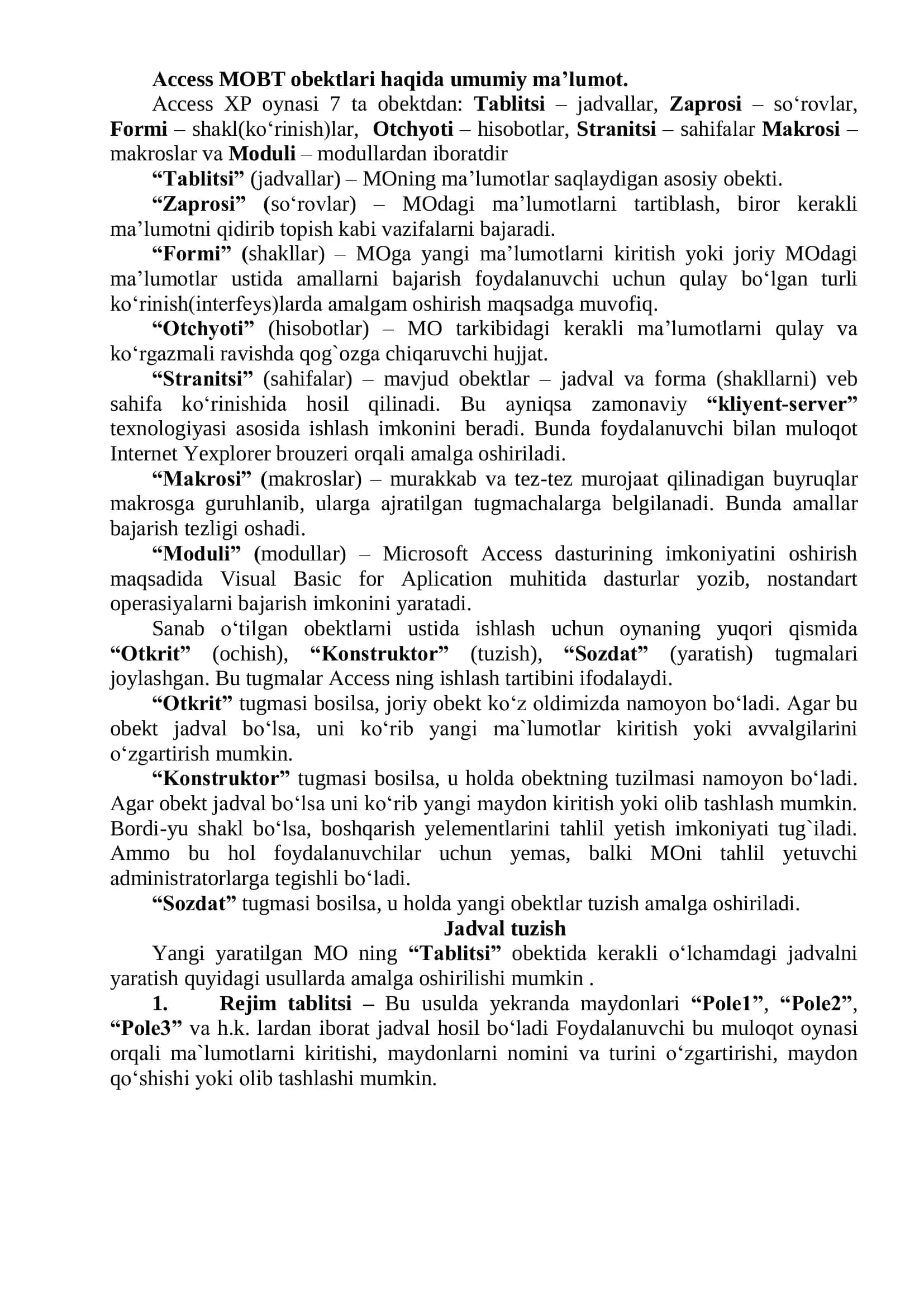 Ma'lumotlar bazalari va katta hajmdagi ma'lumotlar bilan ishlash texnologiyalari 2