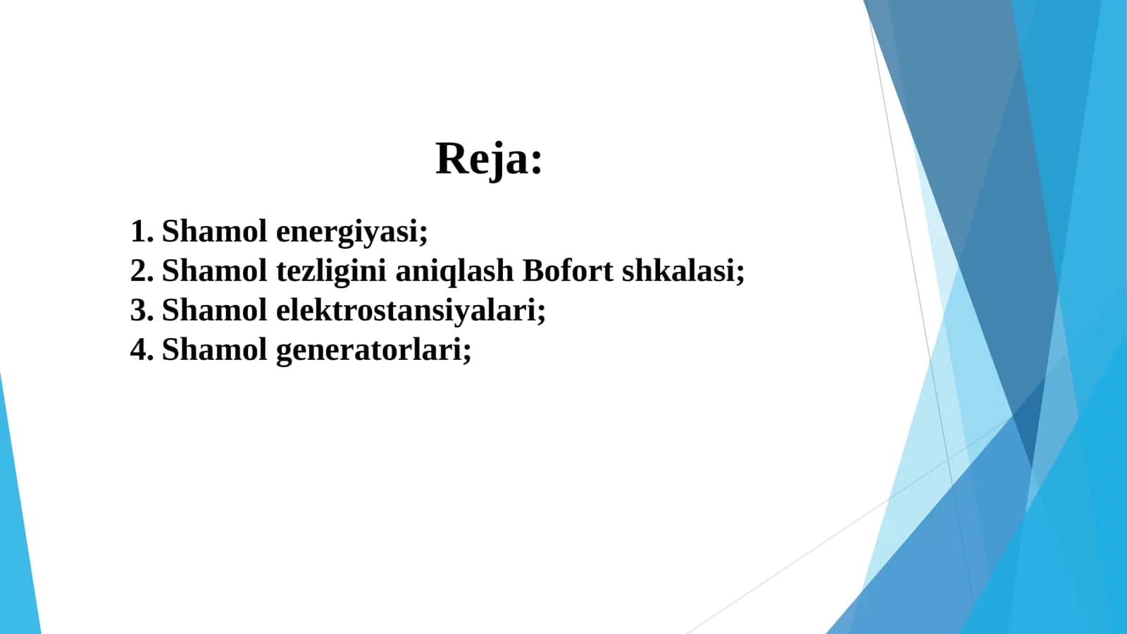Shamol energiyasidan foydalanish 2