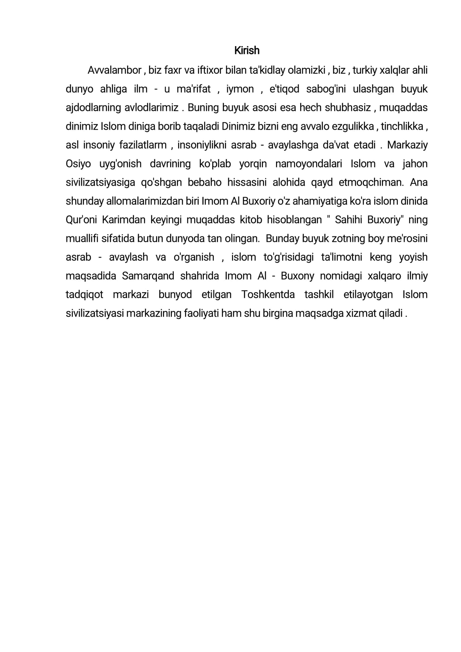 Imom Buxoriy va Imom Termiziyning hadis ilmiga qo'shgan hissasi qiyosiy tahlili 2