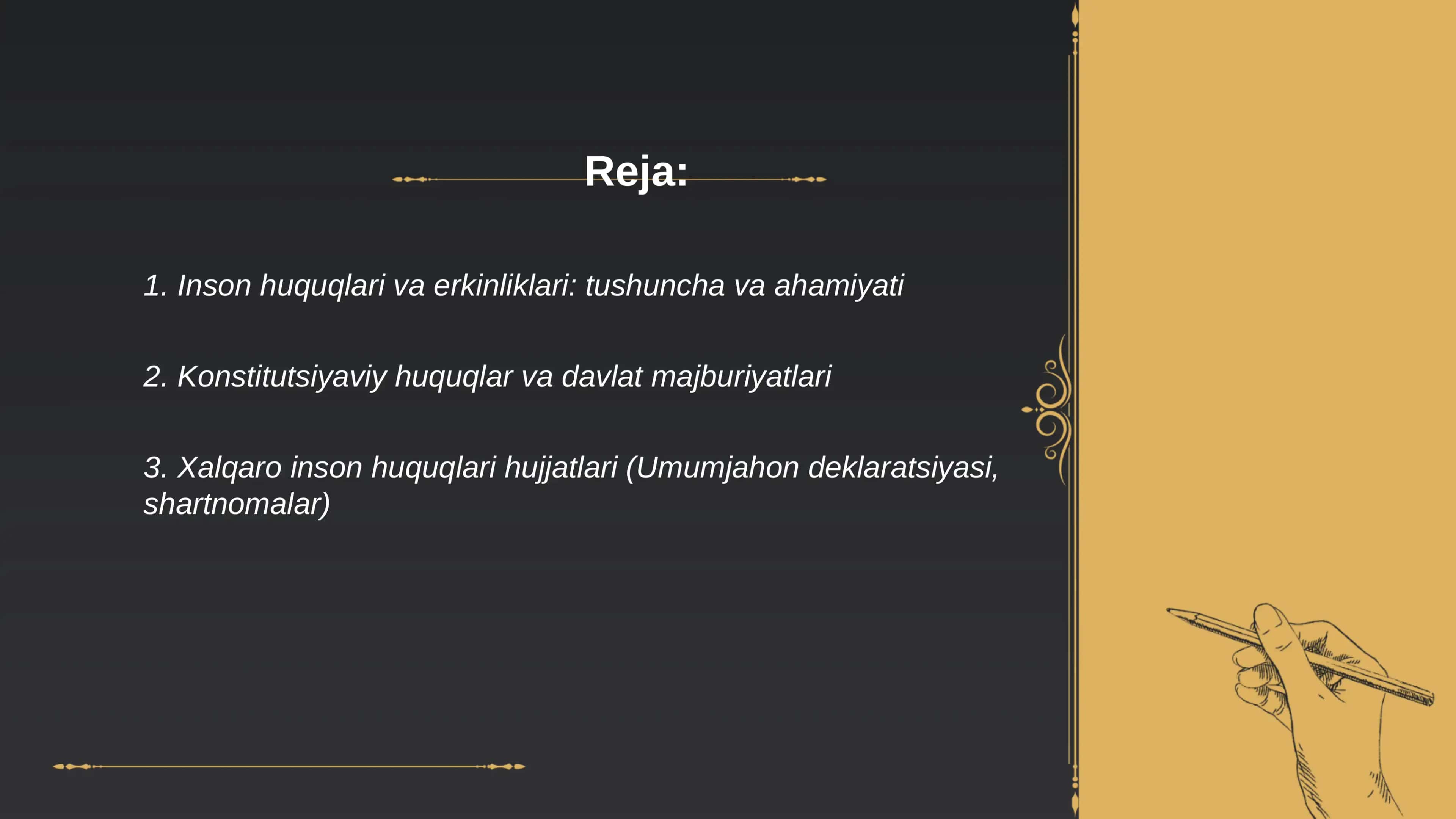 Inson huquqlari va erkinliklari 2