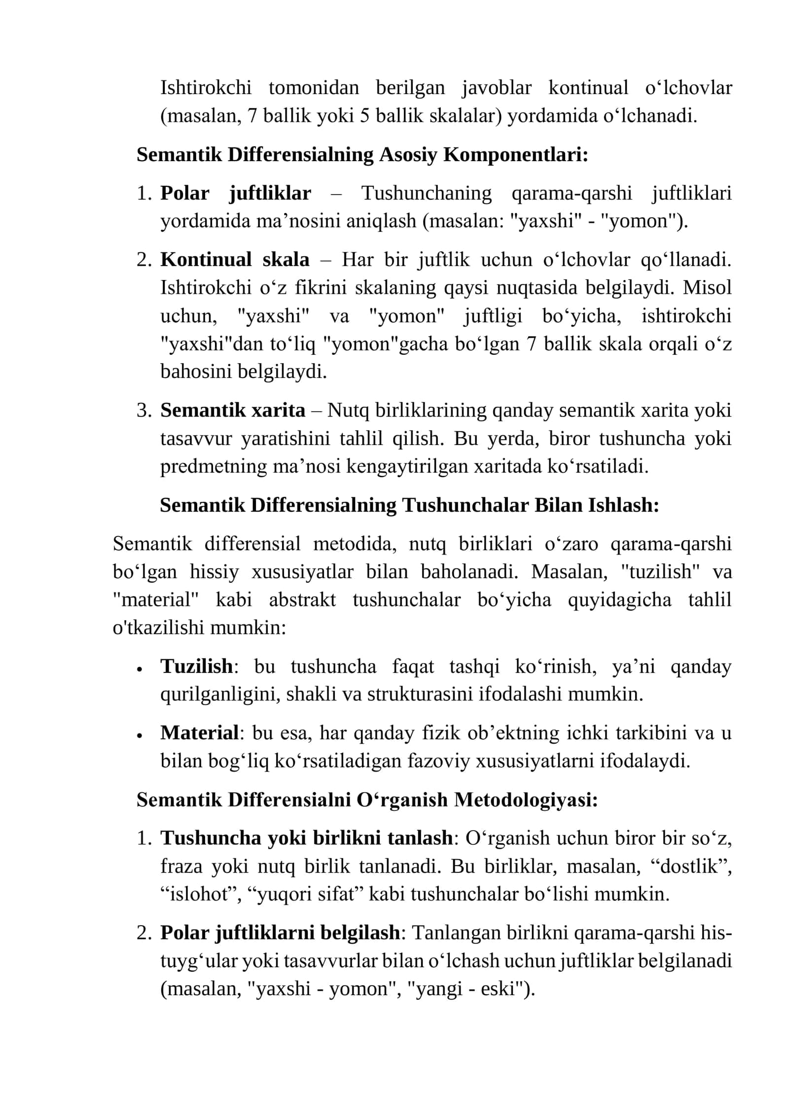 Semantik differensial metodi 2
