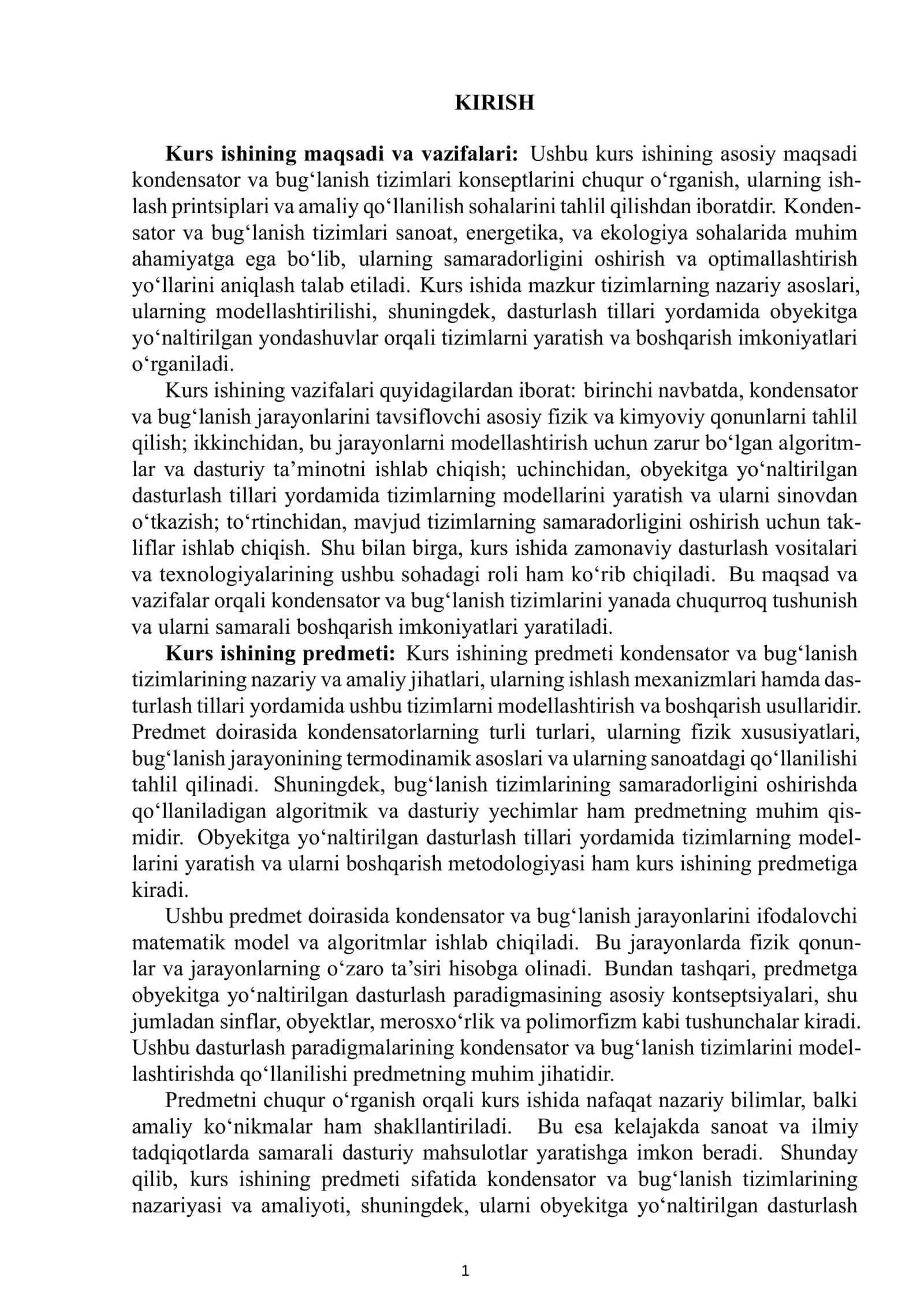 Kondensator va bug’lanish tizimlari 2