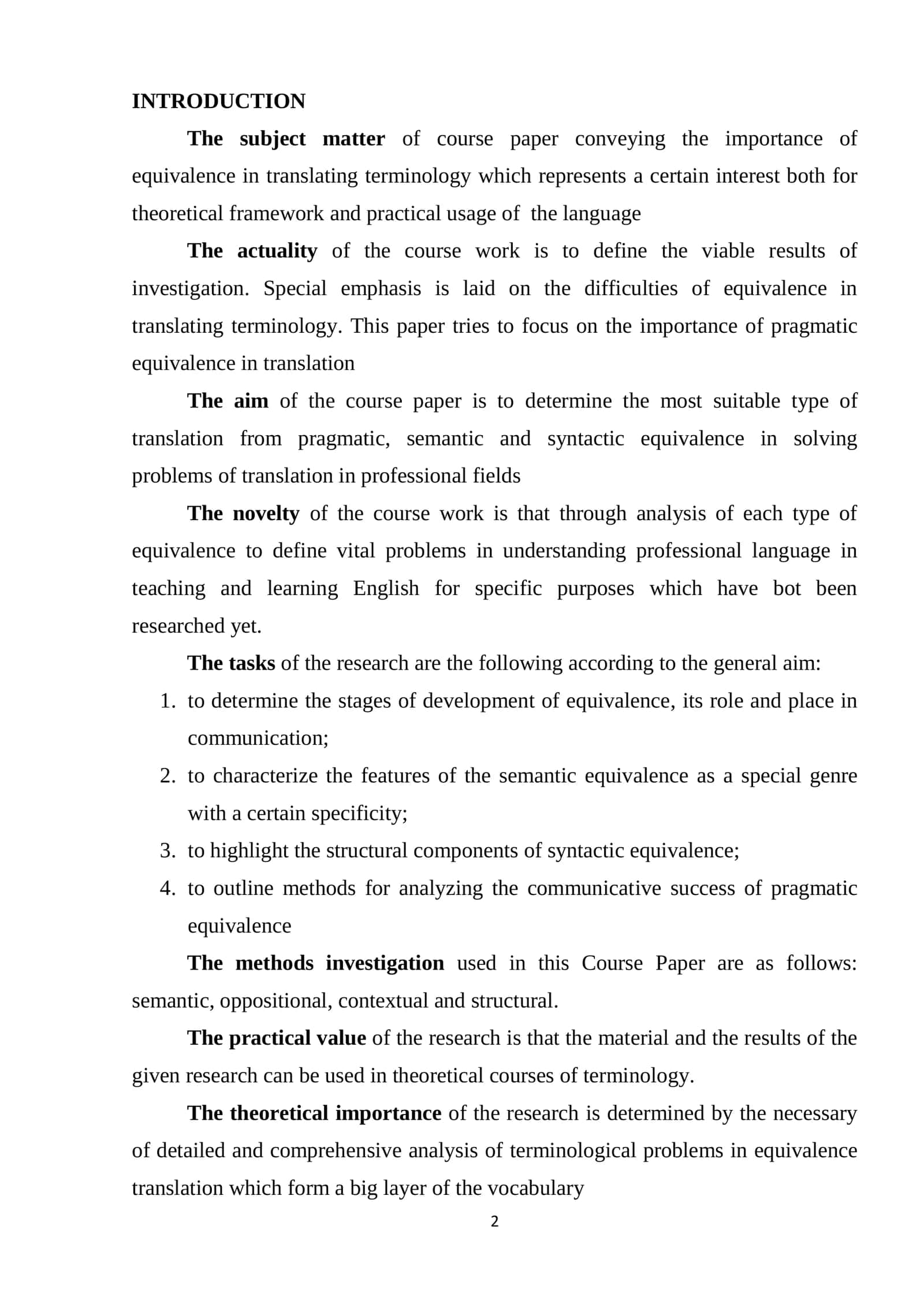 Equivalence in Translating Terminology 2
