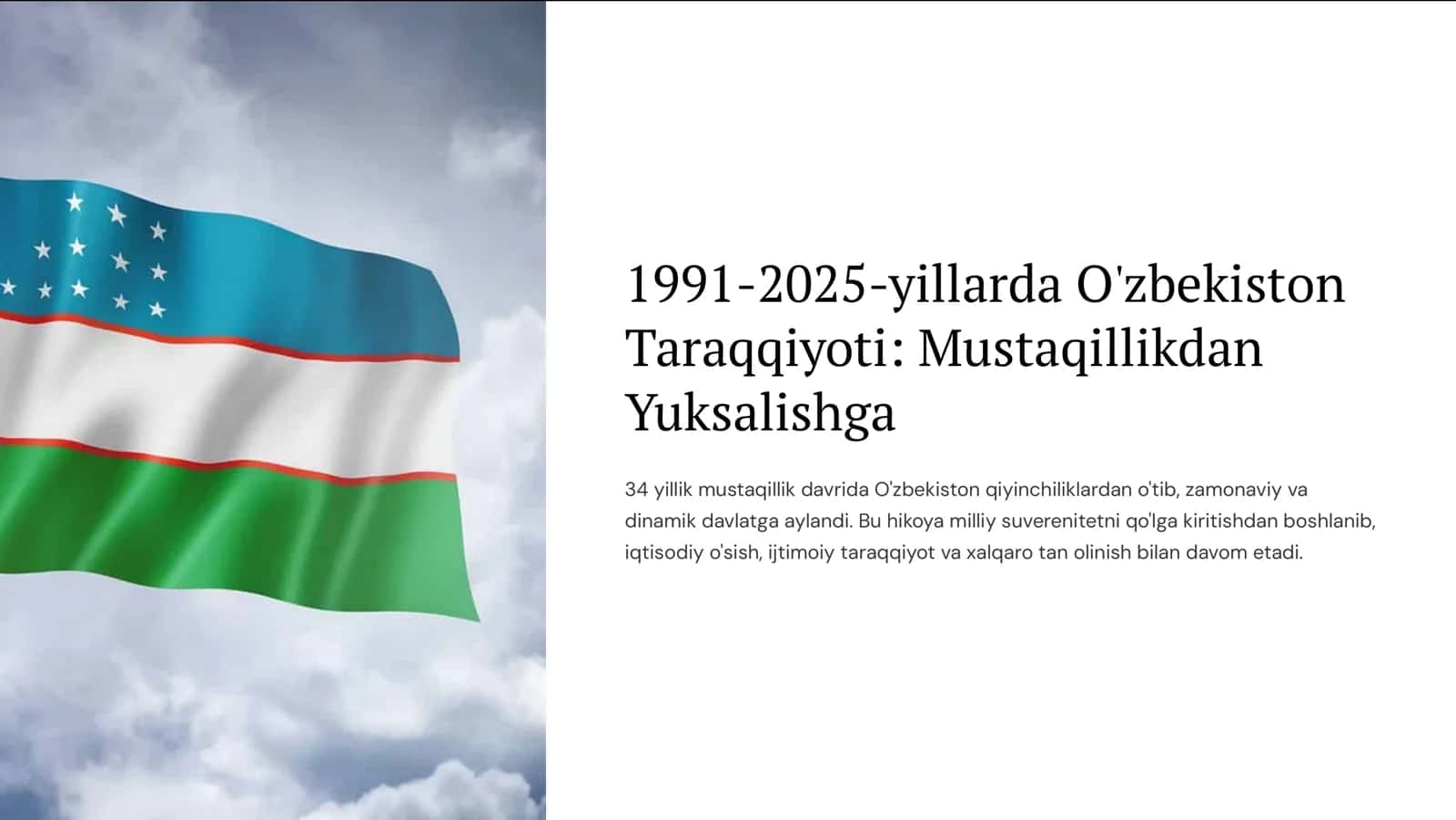 O'zbekiston tarixi fanidagi Taraqqiyot 2