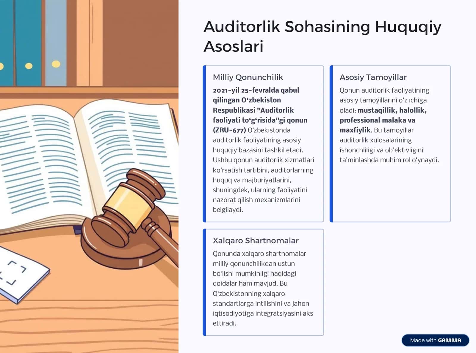 Auditorlik Faoliyatini Tartibga Soluvchi Xalqaro va Milliy Me'yoriy Hujjatlar 2