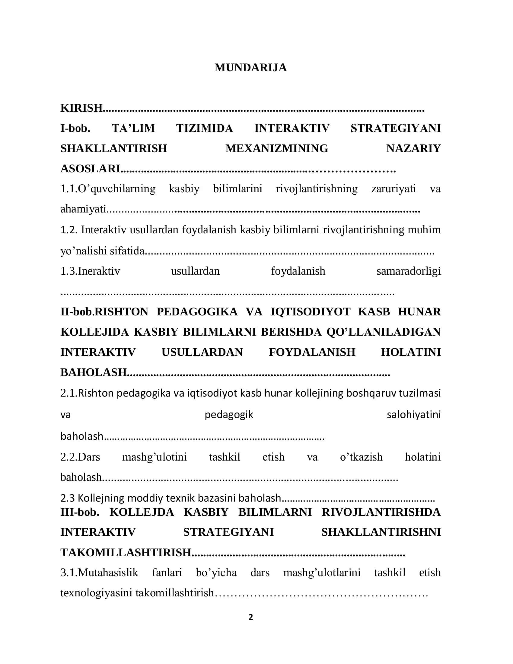 O’quvchilarning kasbiy bilimlarini rivojlantirishda ta’limning interaktiv strategiyasini shakllantirish mexanizmi 2