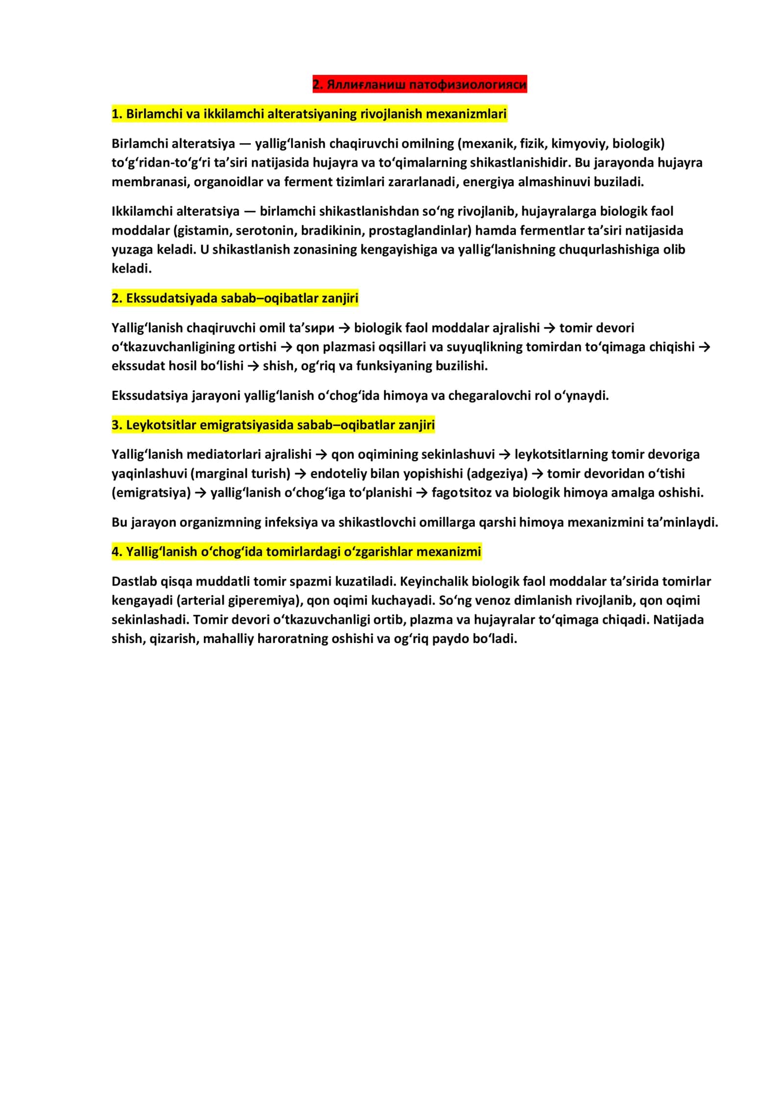 Etiologiya va patologik jarayonlarning mohiyati 2
