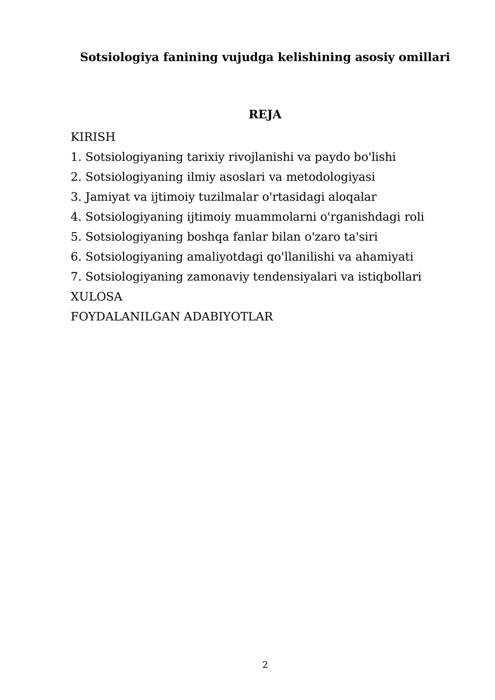 Sotsiologiya fanining vujudga kelishining asosiy omillari 2