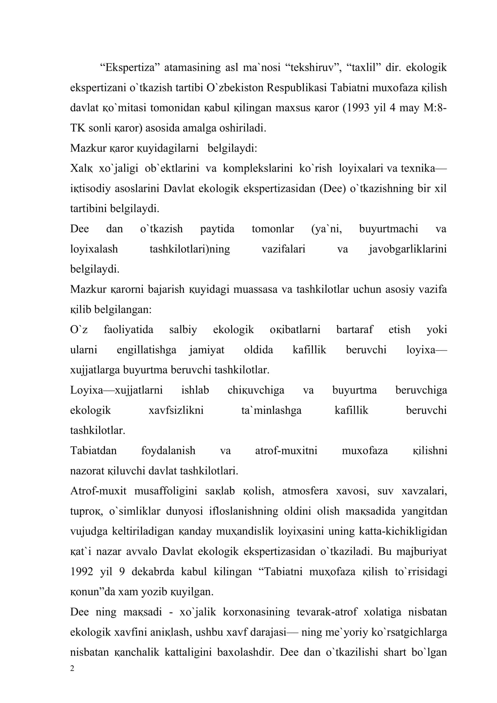 Ekologik ekspertiza va ekologik monitoring 2