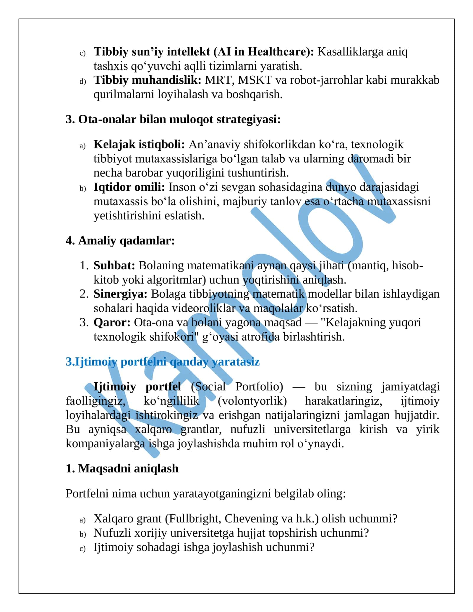 Maktab maslahatchisi suhbat biletlari va javoblari 2