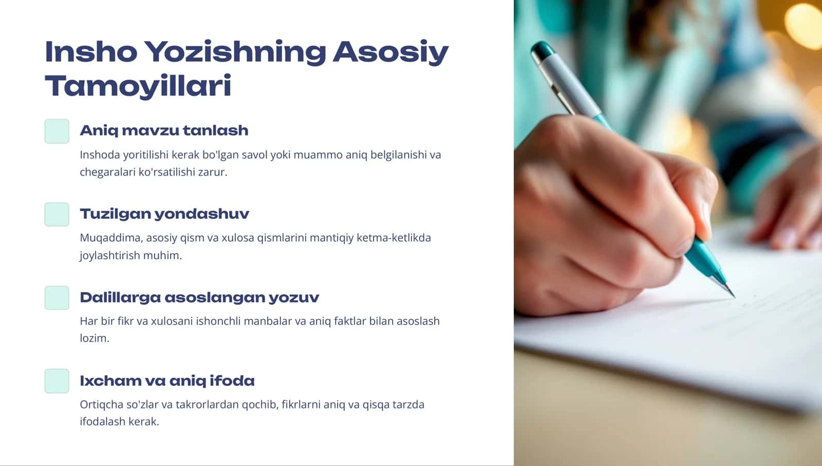 Insho, Referat va Kurs Ishini Yozish Tartibi 2