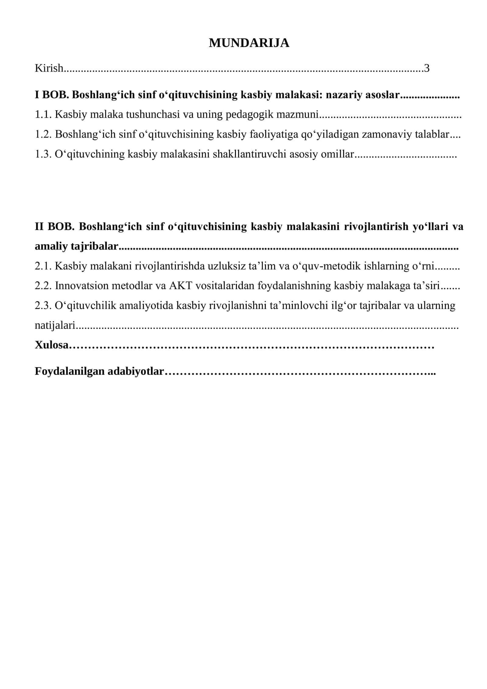 Boshlang‘ich sinf o‘qituvchisining kasbiy malakasi 2