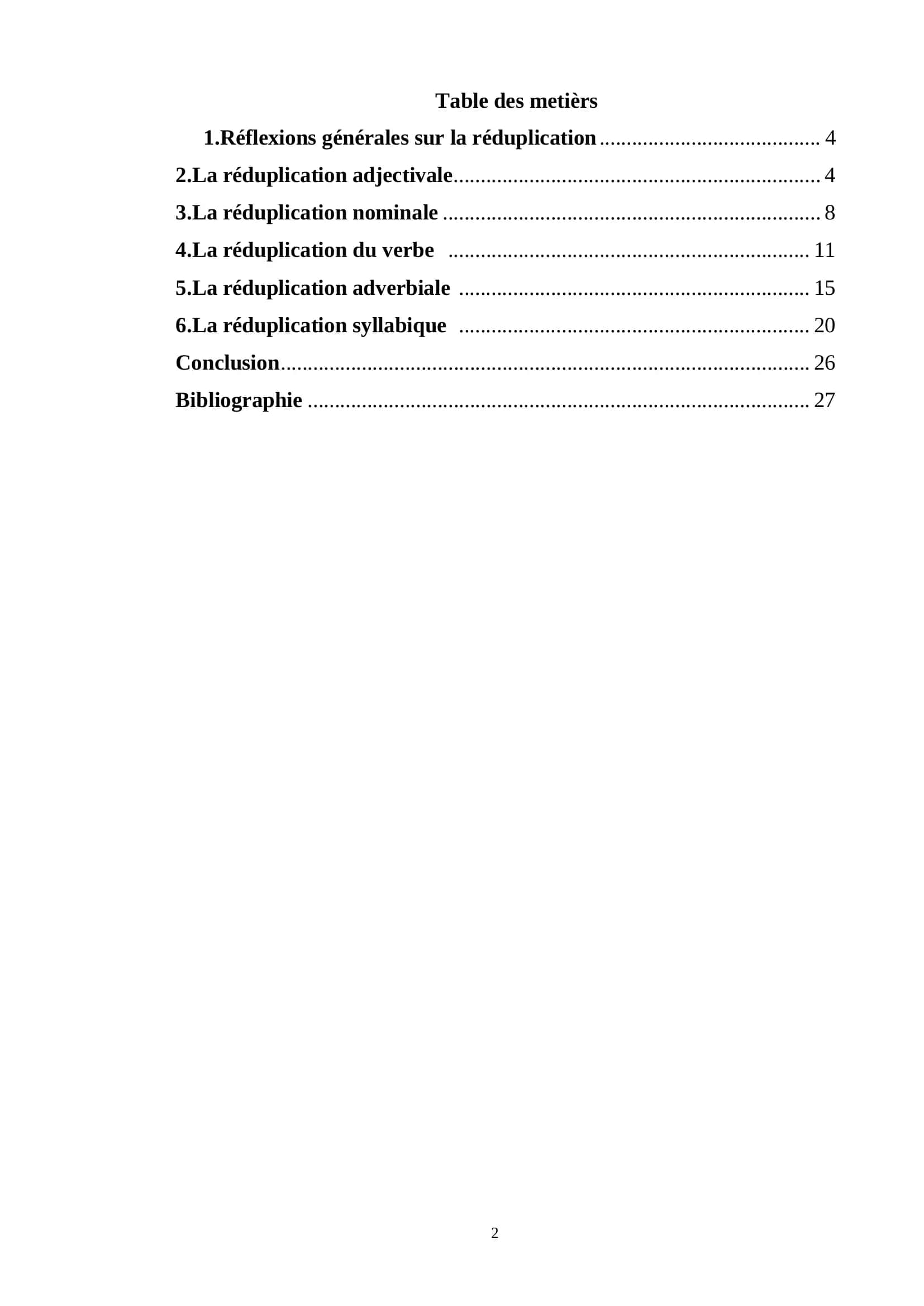 Les mots redoubles en francais 2
