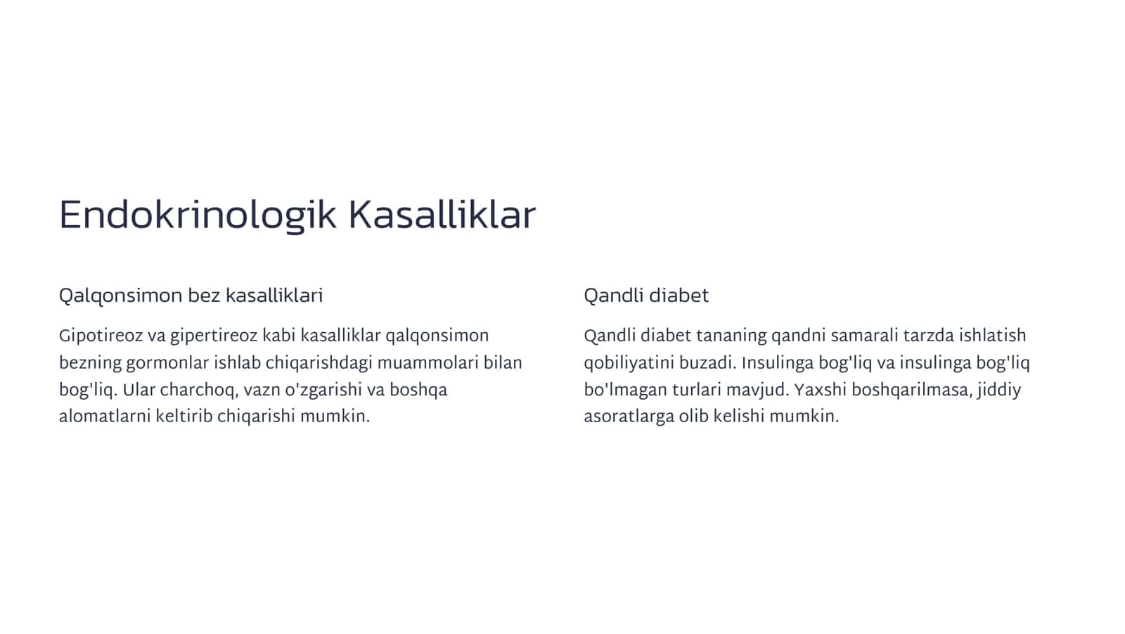 Endokrinologik Kasalliklarda Bemorlarni Parvarishlash 2
