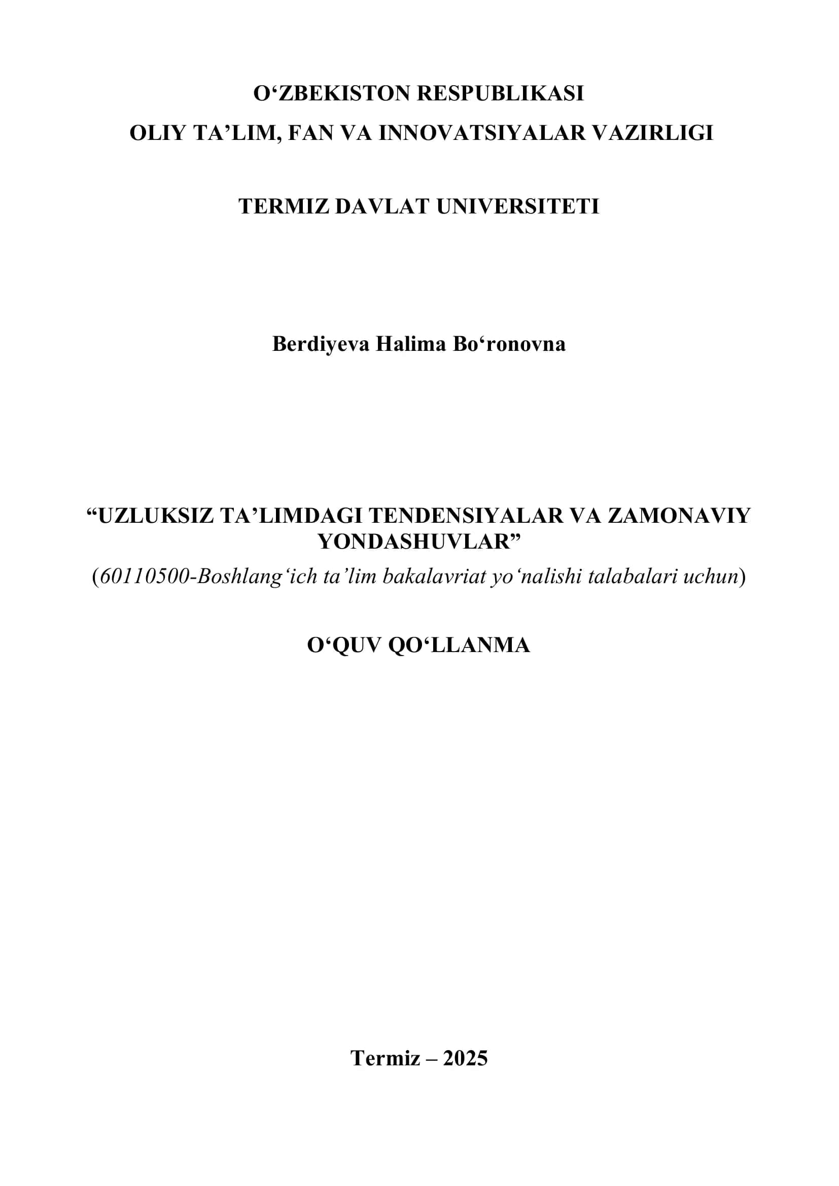 Uzluksiz ta’limdagi tendensiyalar va zamonaviy yondashuvlar 2