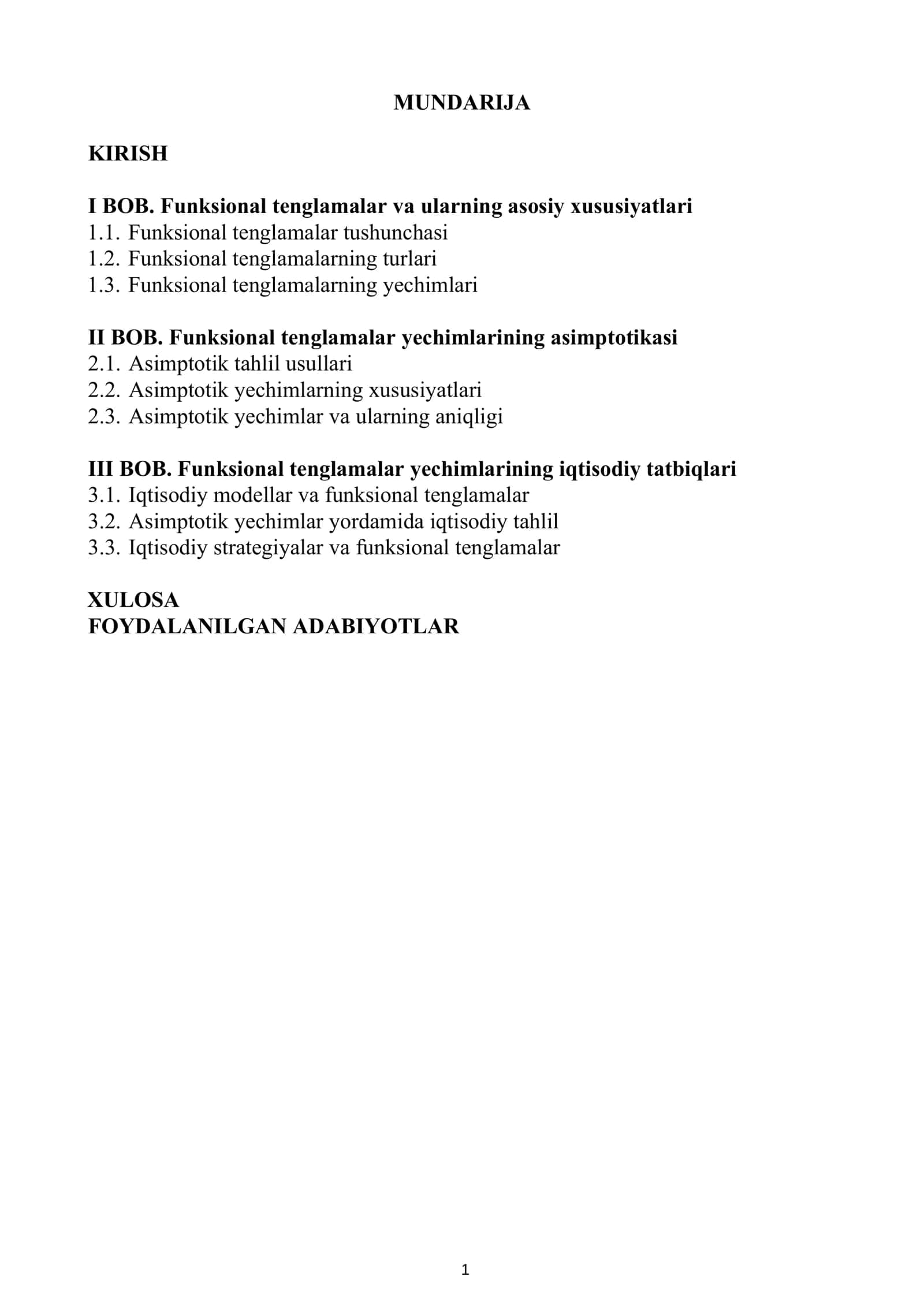 MATEMATIK ANALIZ FANIDAN TAYYORLAGAN KURS ISHI 2