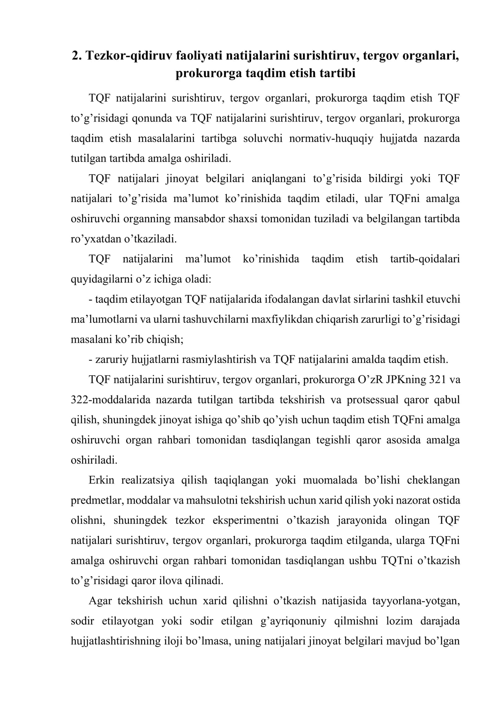 Tezkor-qidiruv faoliyati to’g’risidagi ma’lumotlarni muhofaza qilish 2