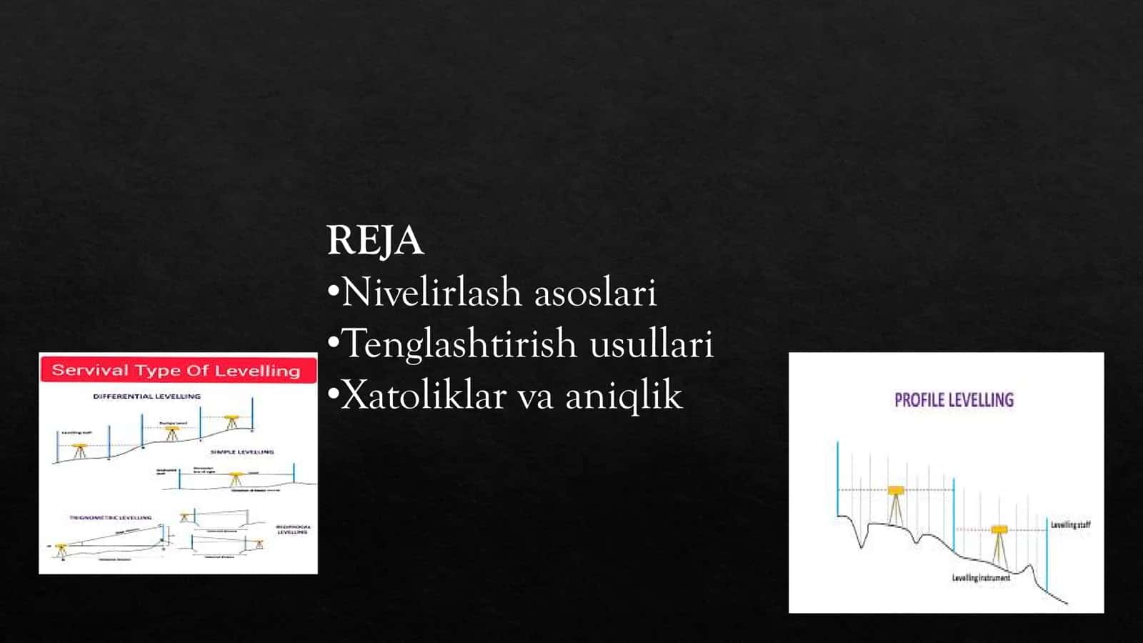Nivelir tarmoqlarini oddiy usulda tenglashtirish 2