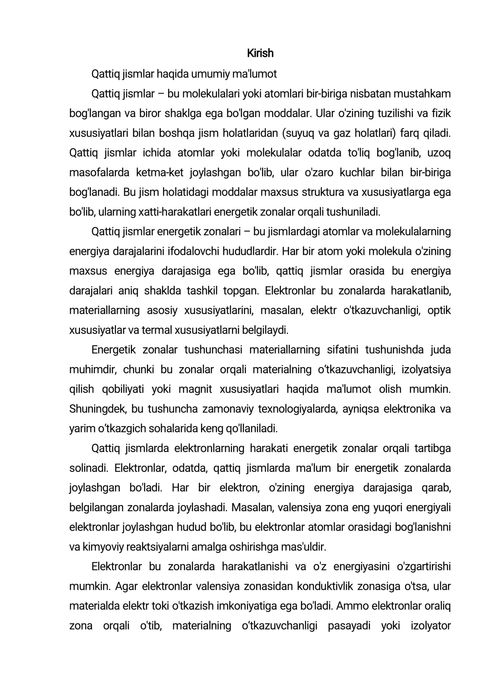 Qattiq jismlarda energetik zonalar 2