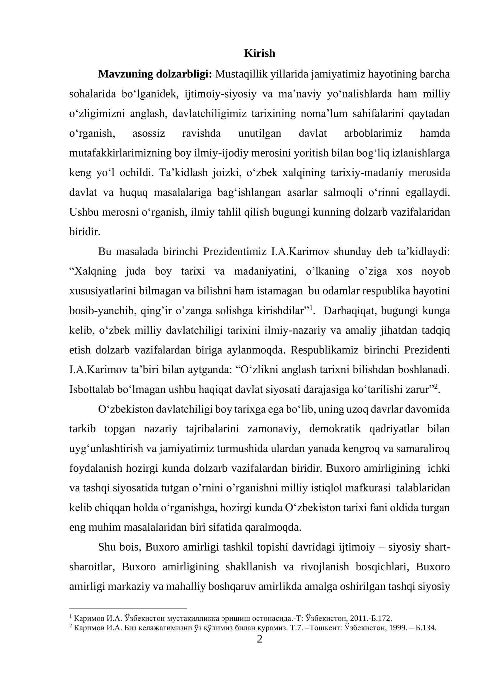 Buxoro amirligi tashkil topishi va siyosiy hayot 2