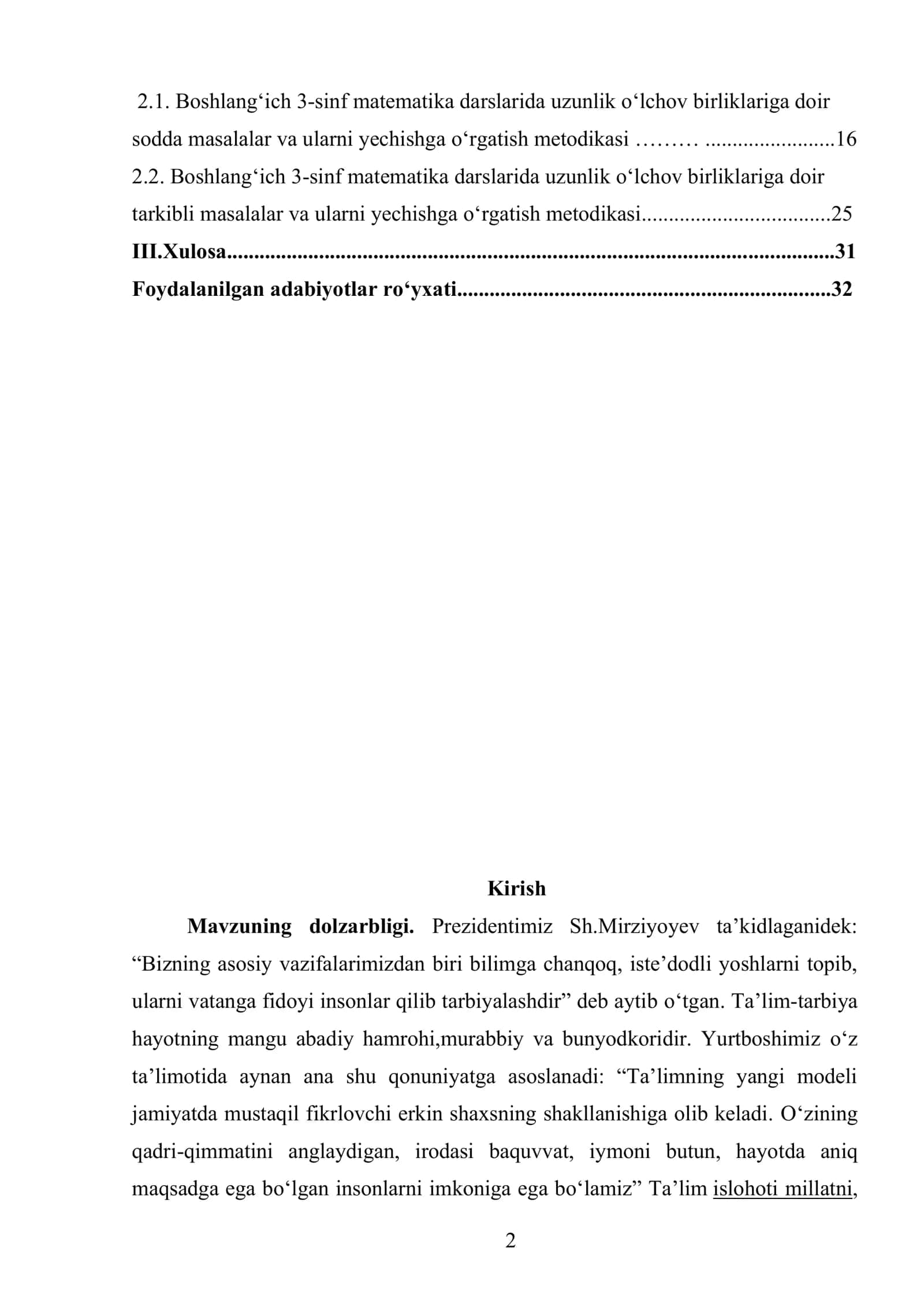 3-sinf o‘quvchilariga uzunlik o‘lchovlarini o‘rgatish metodikasi 2