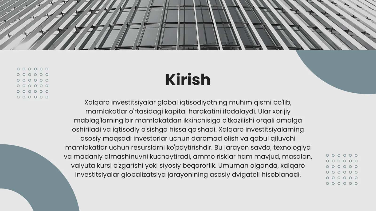 Xalqaro Investitsiyalar: Turlari, Oqimlari va Roli 2