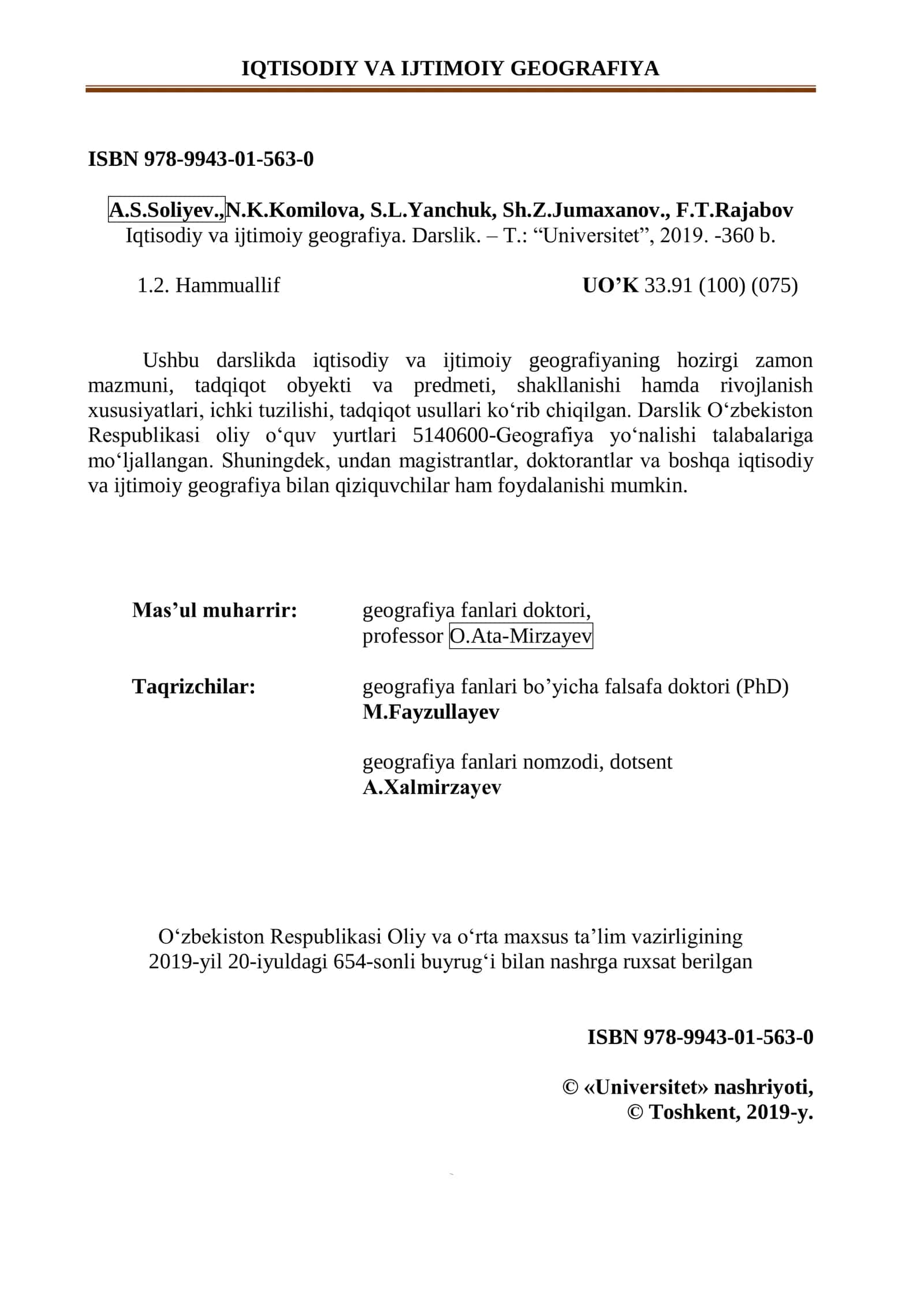 IQTISODIY VA IJTIMOIY GEOGRAFIYA Darslik 2
