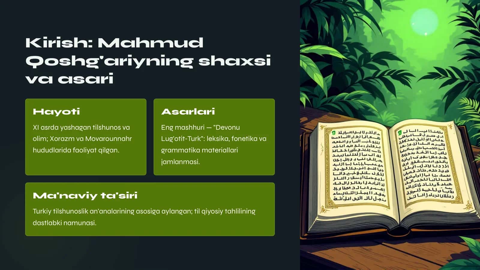 Mahmud Qoshg'ariy Turkiy tillar qiyosiy grammatikasinin g asoschisi 2
