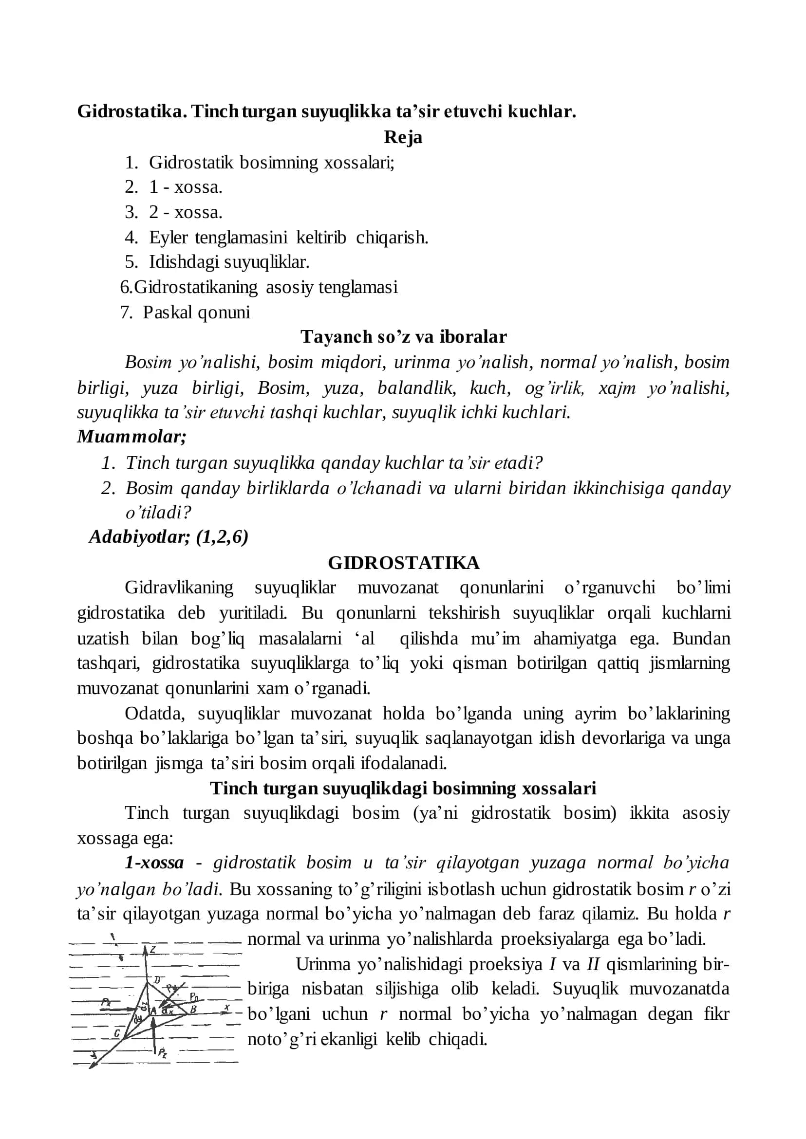 Gidrostatika va gidromashinalar 2