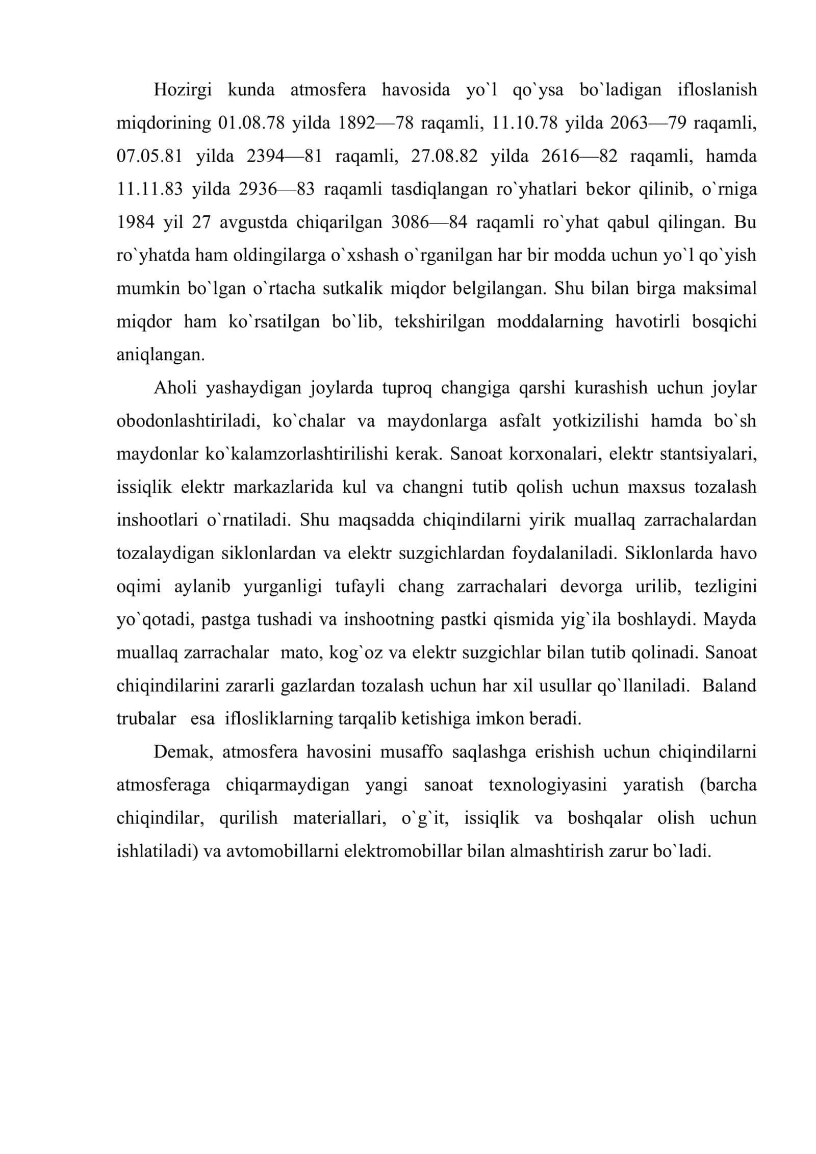 Atmosfеra havosining ifloslanishi va uning gigiеnik ahamiyati 2
